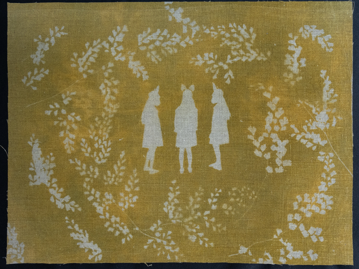 UV photogram on linen 