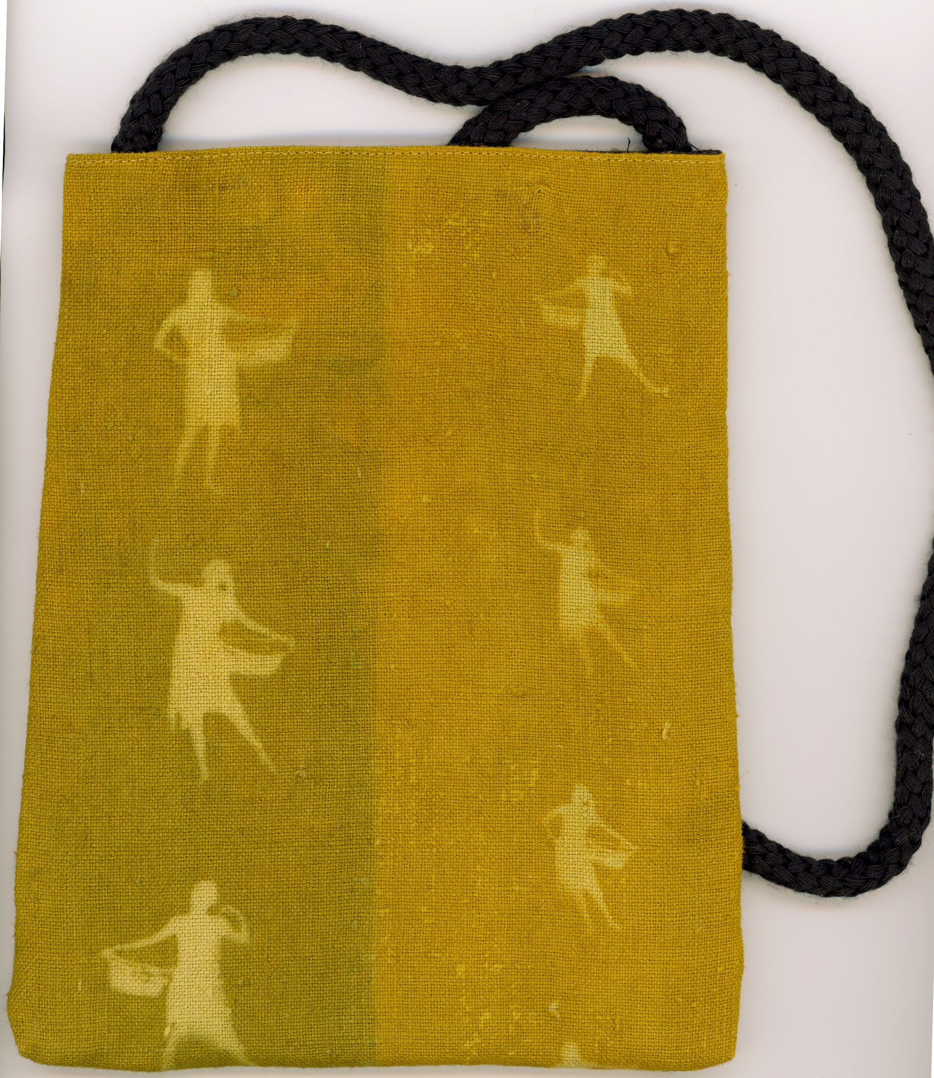 UV photogram on linen small bag