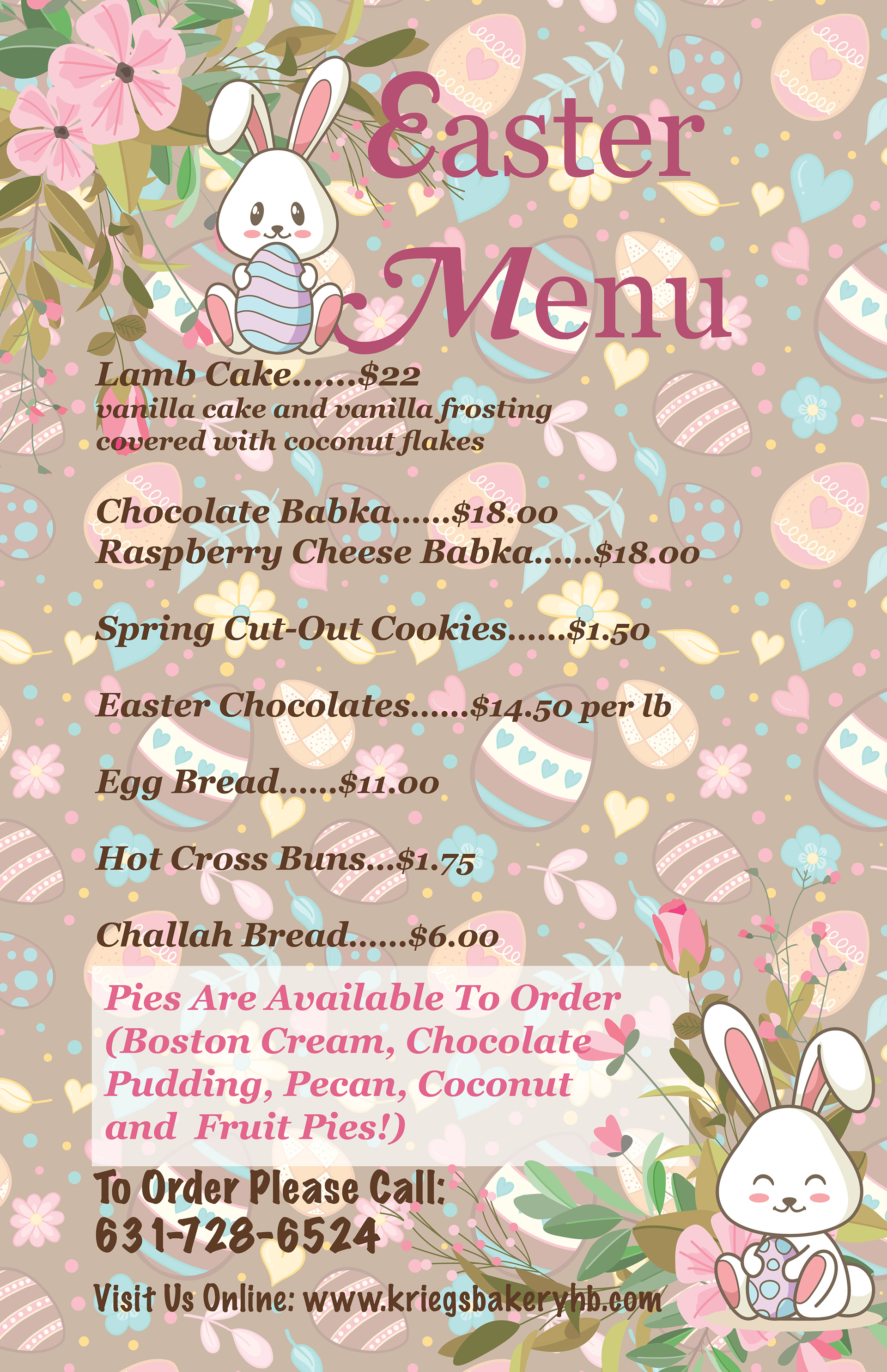 Easter Menu