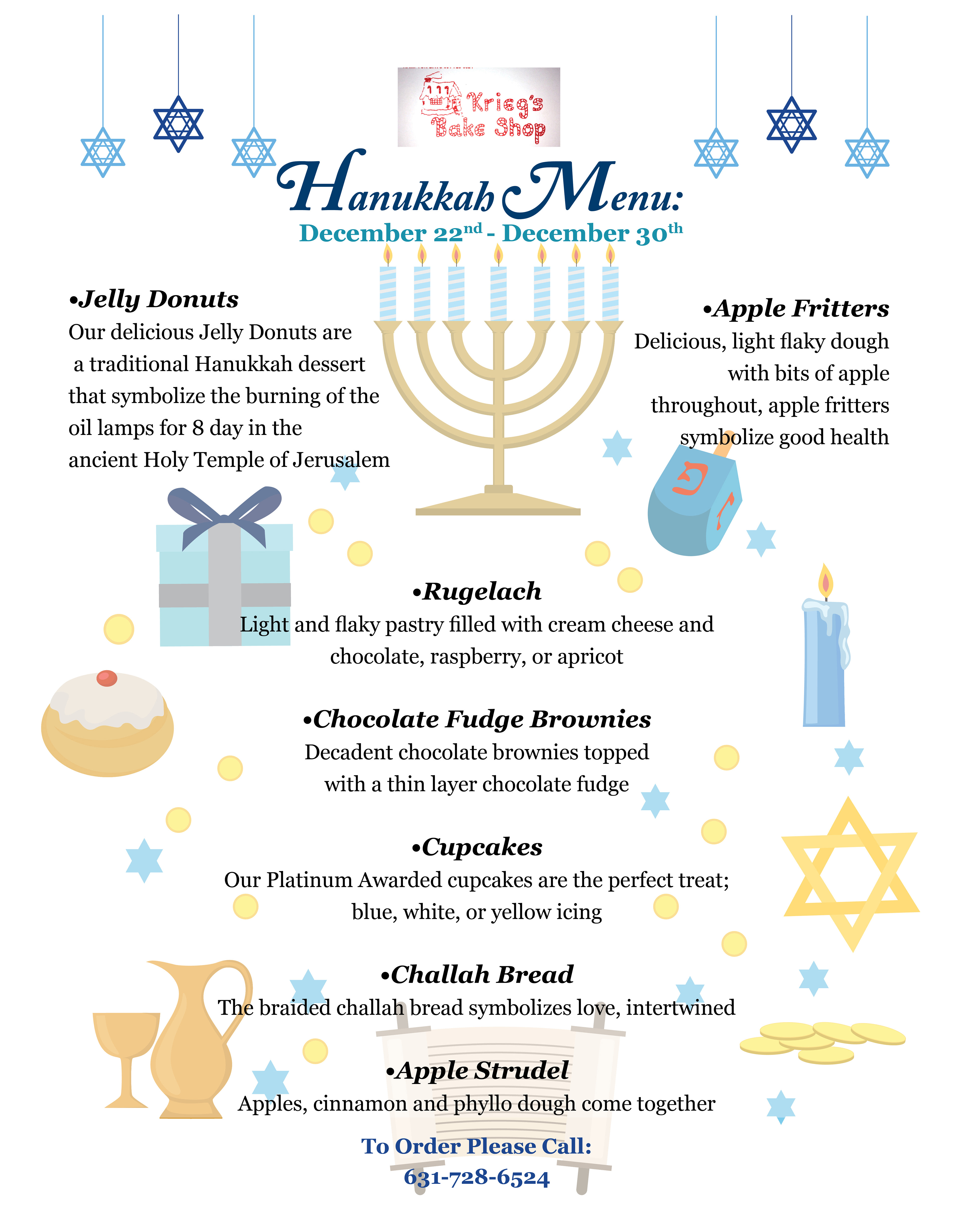 Hanukkah Menu