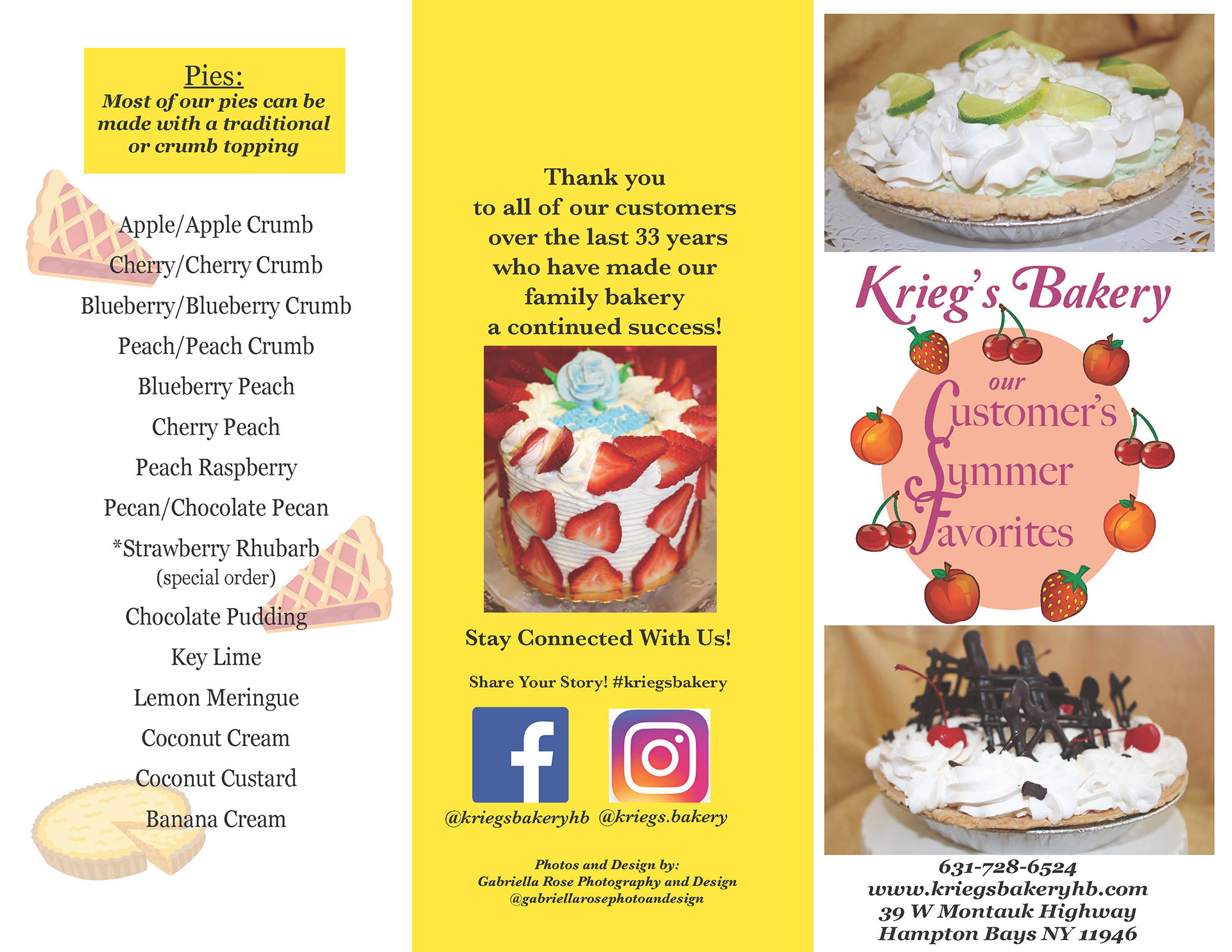 Summer Brochure (Front/Back Page)