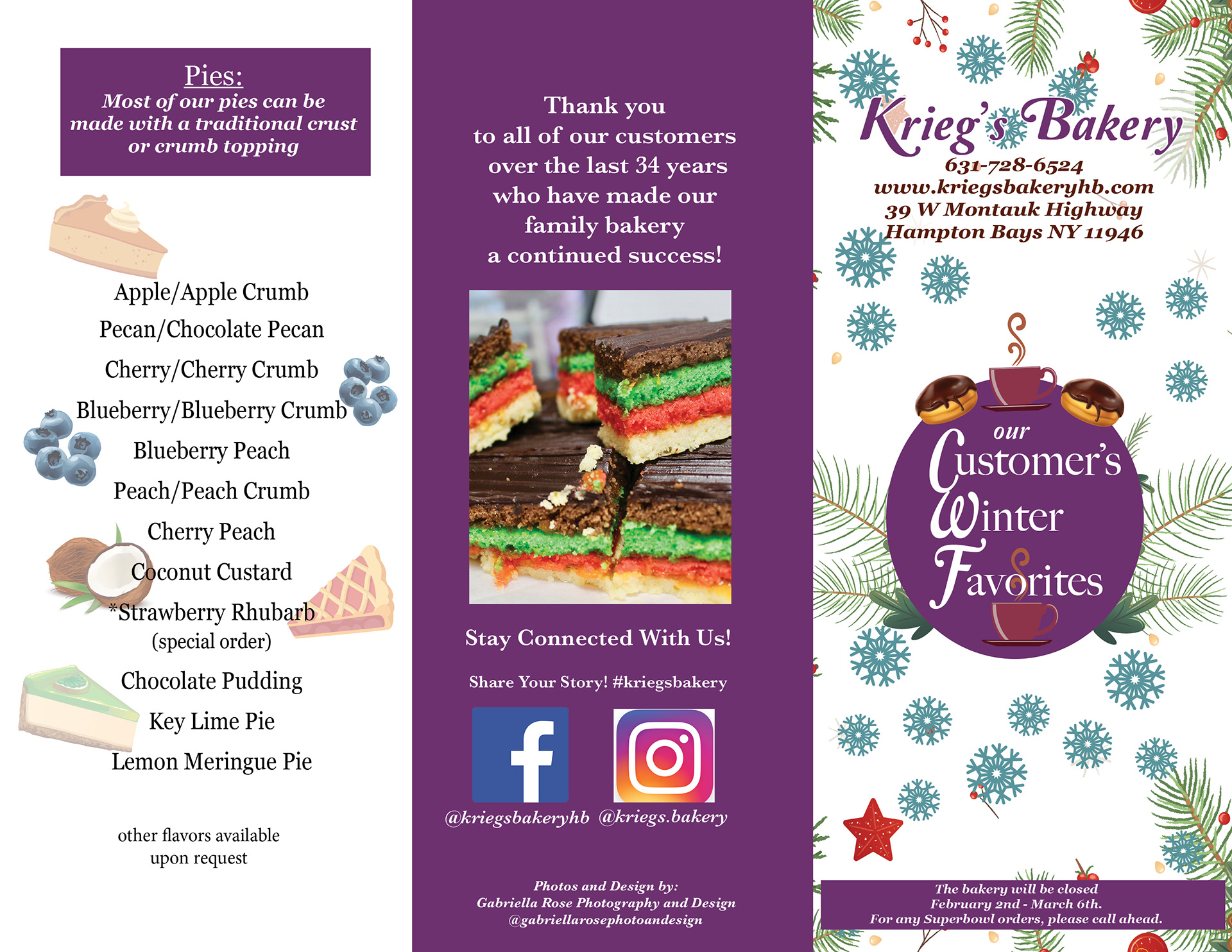 Winter Brochure (Front/Back Page)
