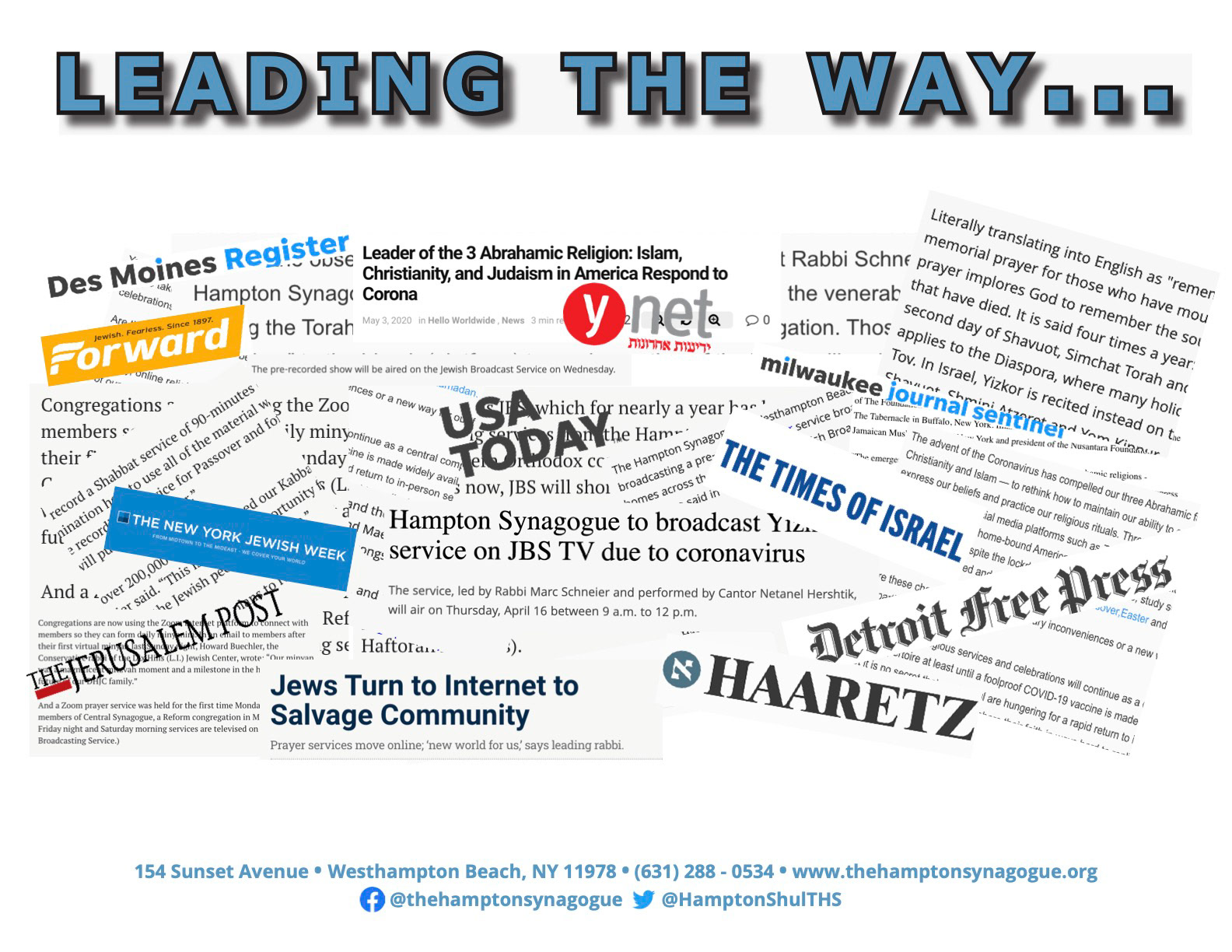 The Hampton Synagogue Summer 2020 Brochure