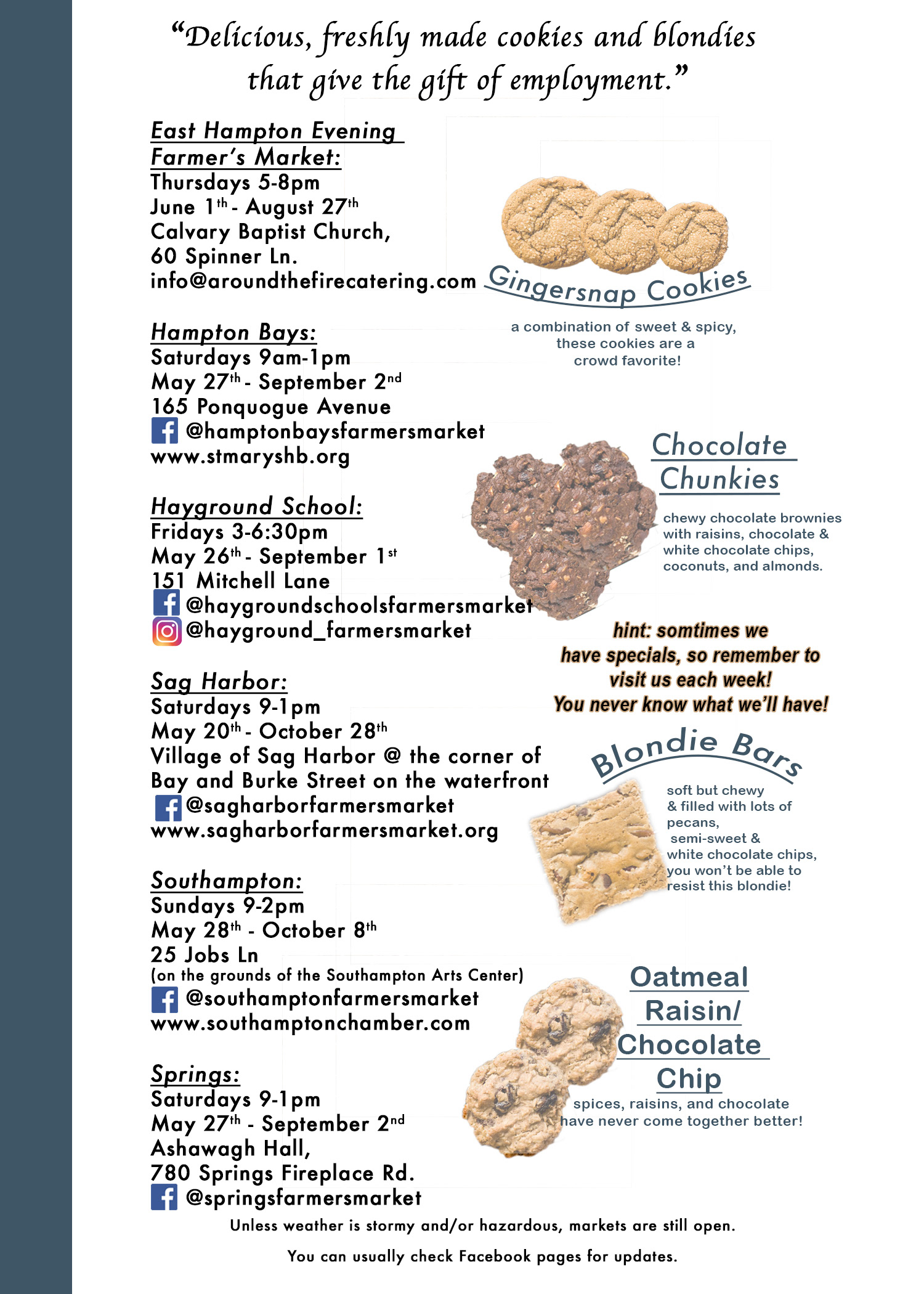 South Fork Bakery Farmer's Market Card
