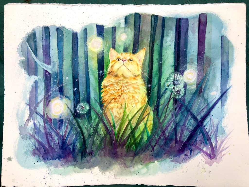 36"x24" Watercolor
