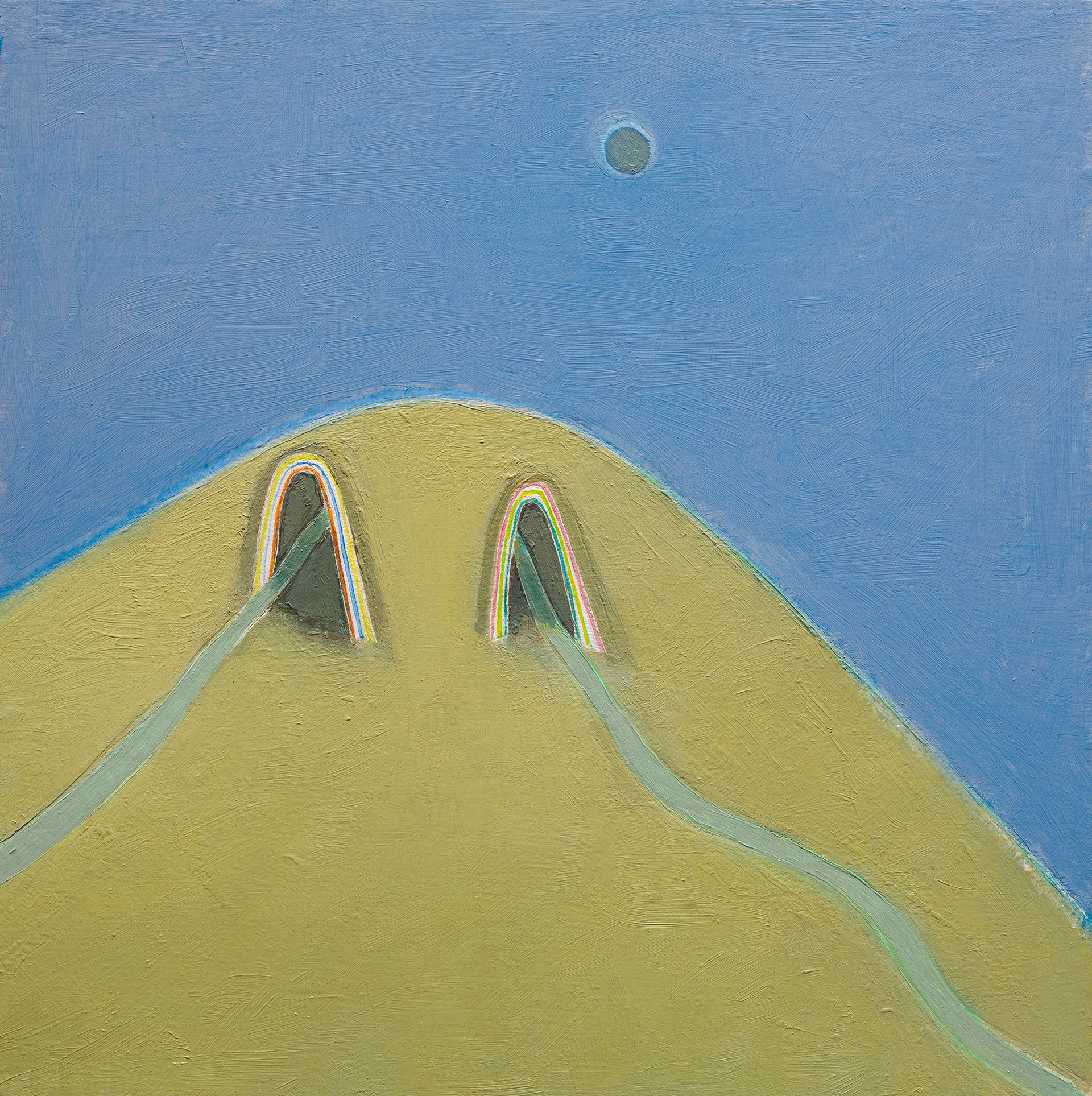 DOUBLE MAUSOLEUM 12"X12" oil on wood panel 2020