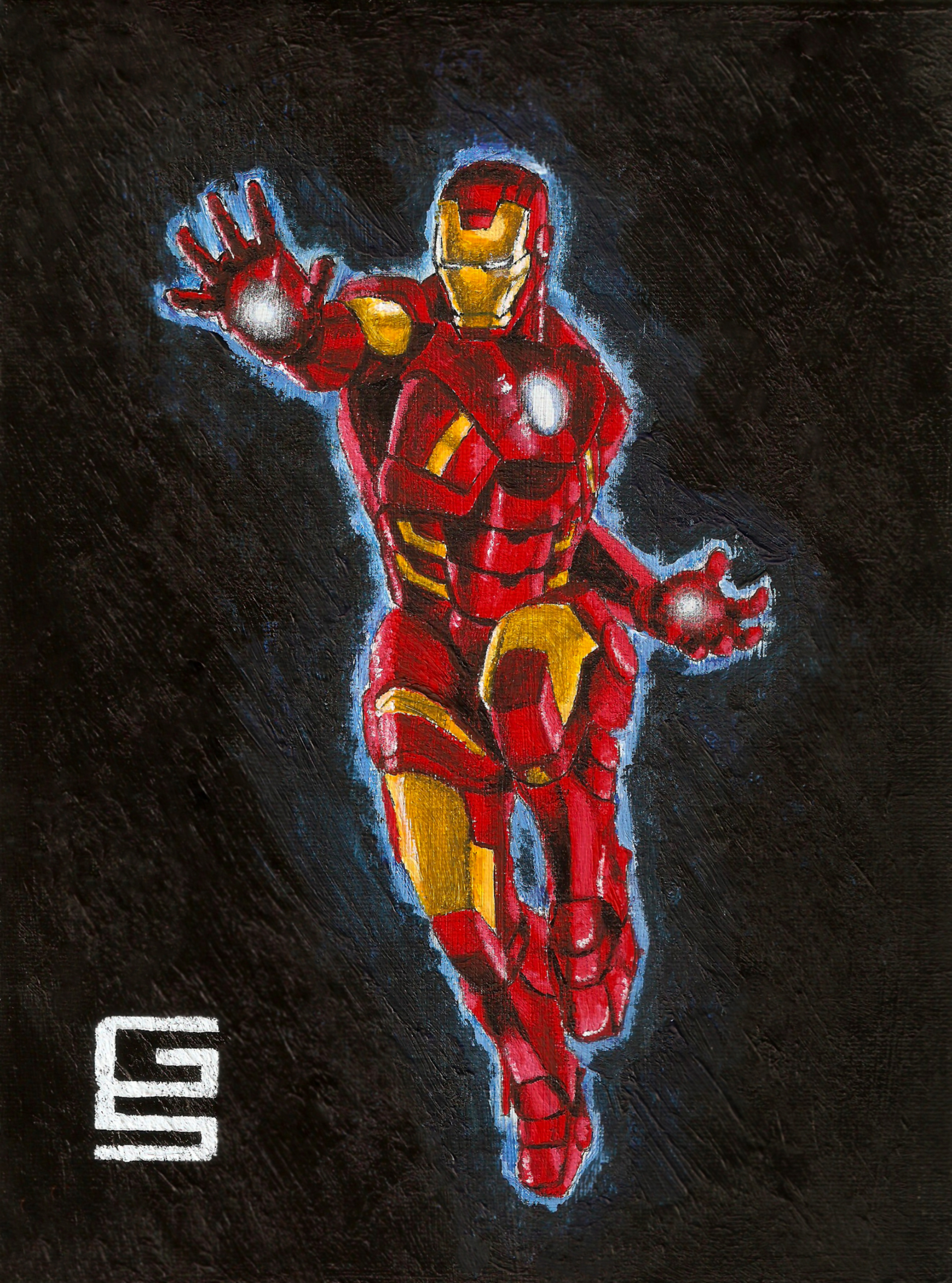 Iron Man (2015) | Acrilic on Cardboard Cloth 18x24