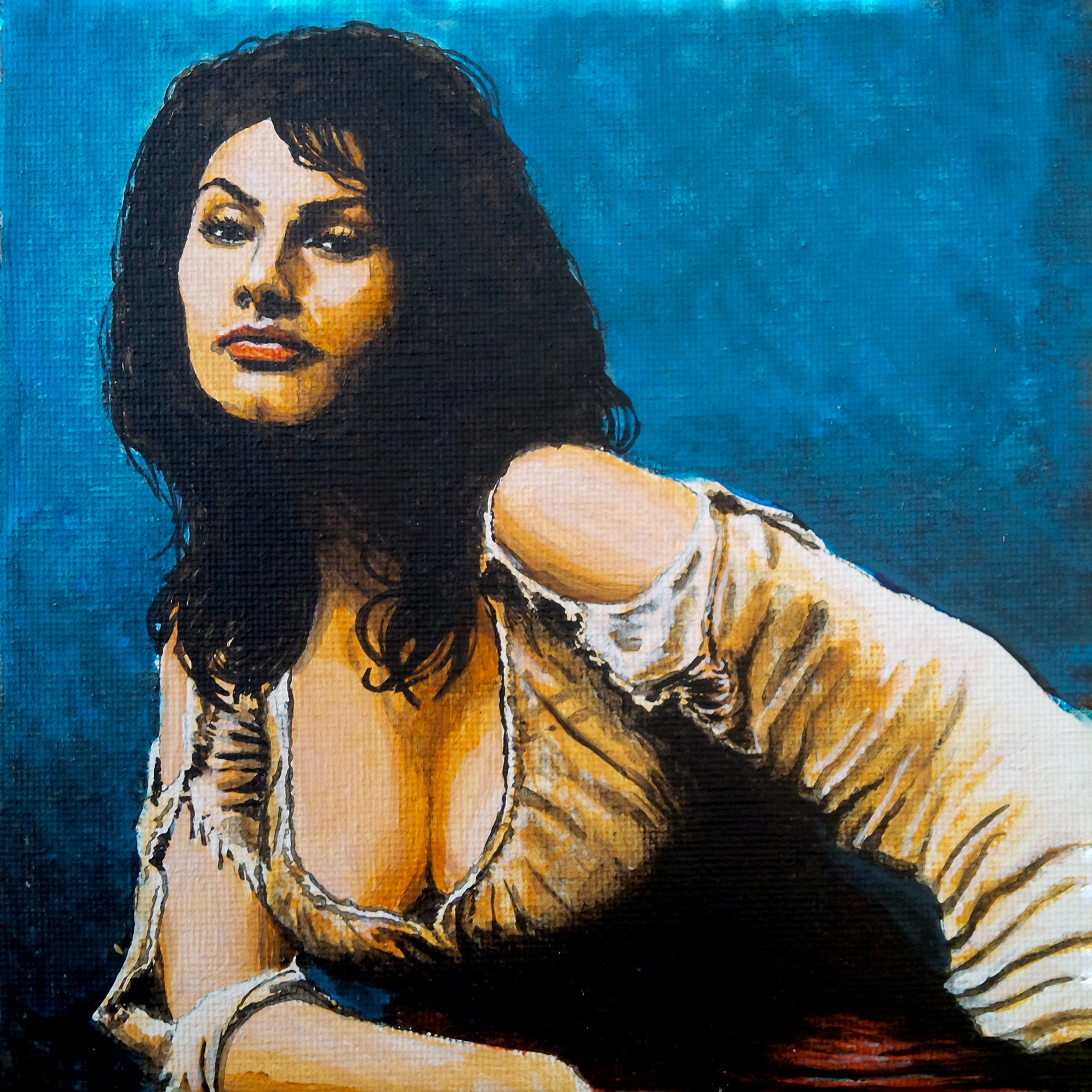 Sofia Loren (2016) | Acrilic on Canvas 15x15