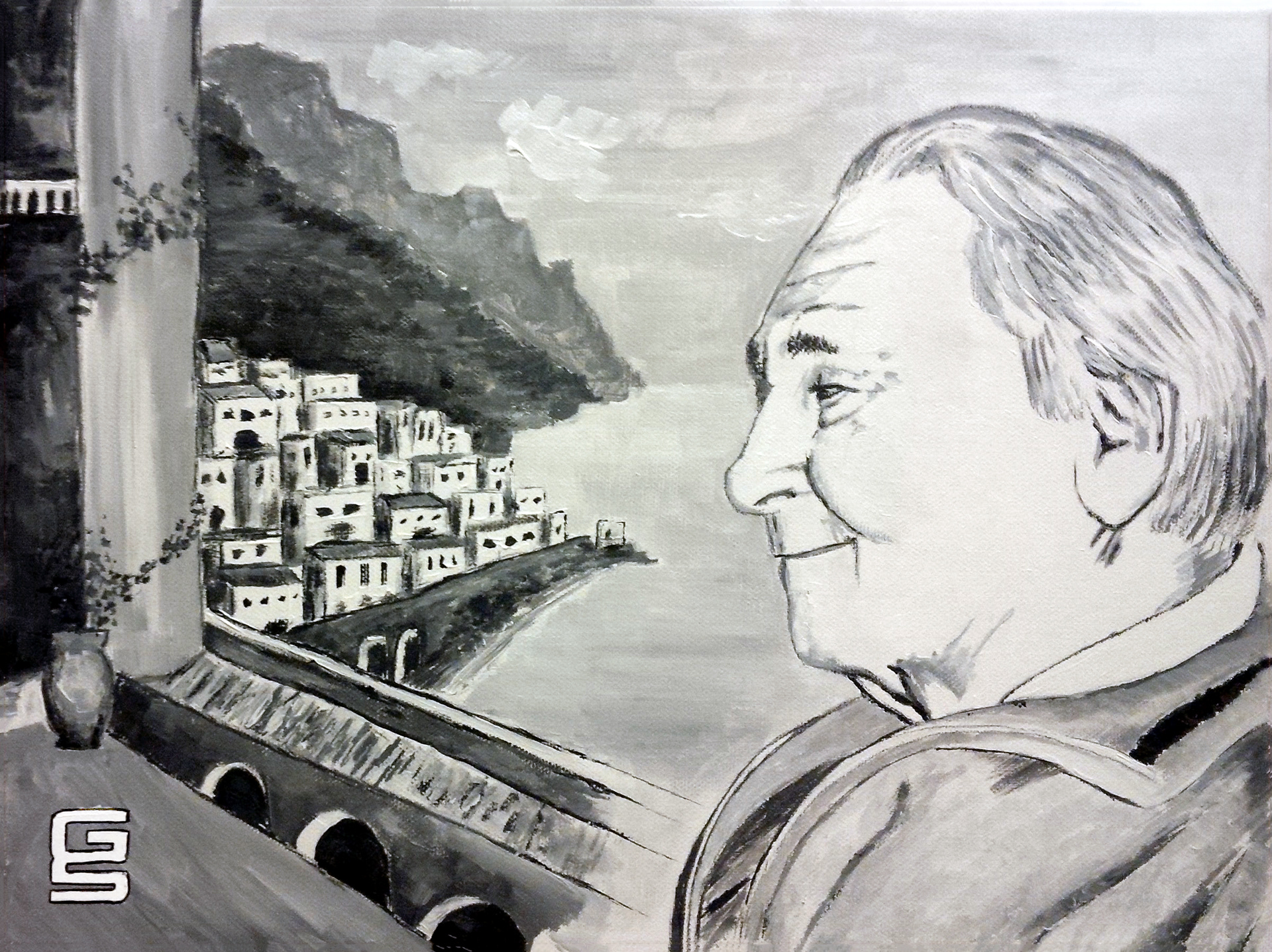 Your Amalfi Coast - Picture of Nonno Peppe (2015) | Acrilic on Canvas 30x40