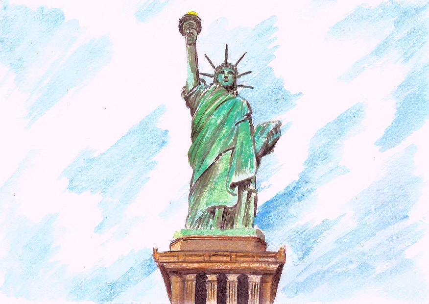 Statue of Liberty (2014) | Watercolor on Paper 21x30