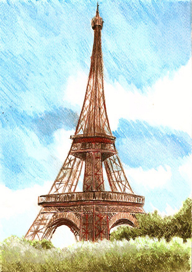 Tour Eiffel (2014) Watercolor on Paper 21x30
