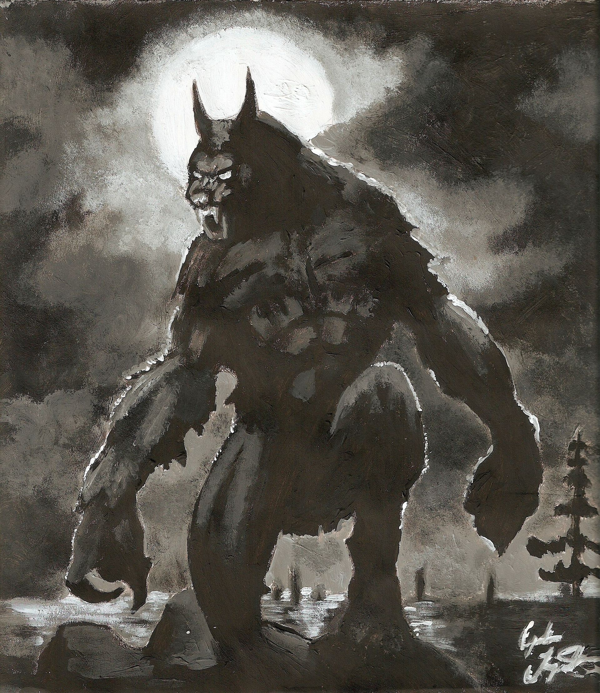 Wolfman (2012) | Acrilic on Canvas 25x25]