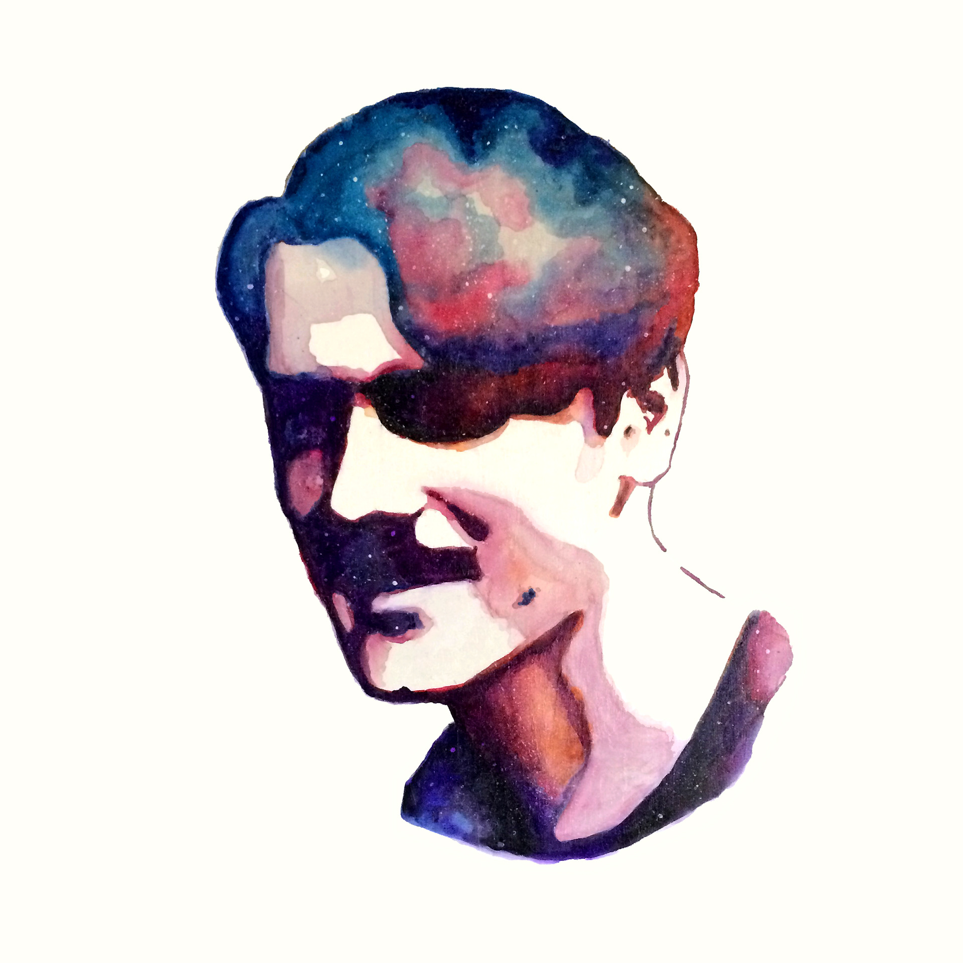 Galaxy Self-Portrait (2017) | Acrilic on Canvas 50x50