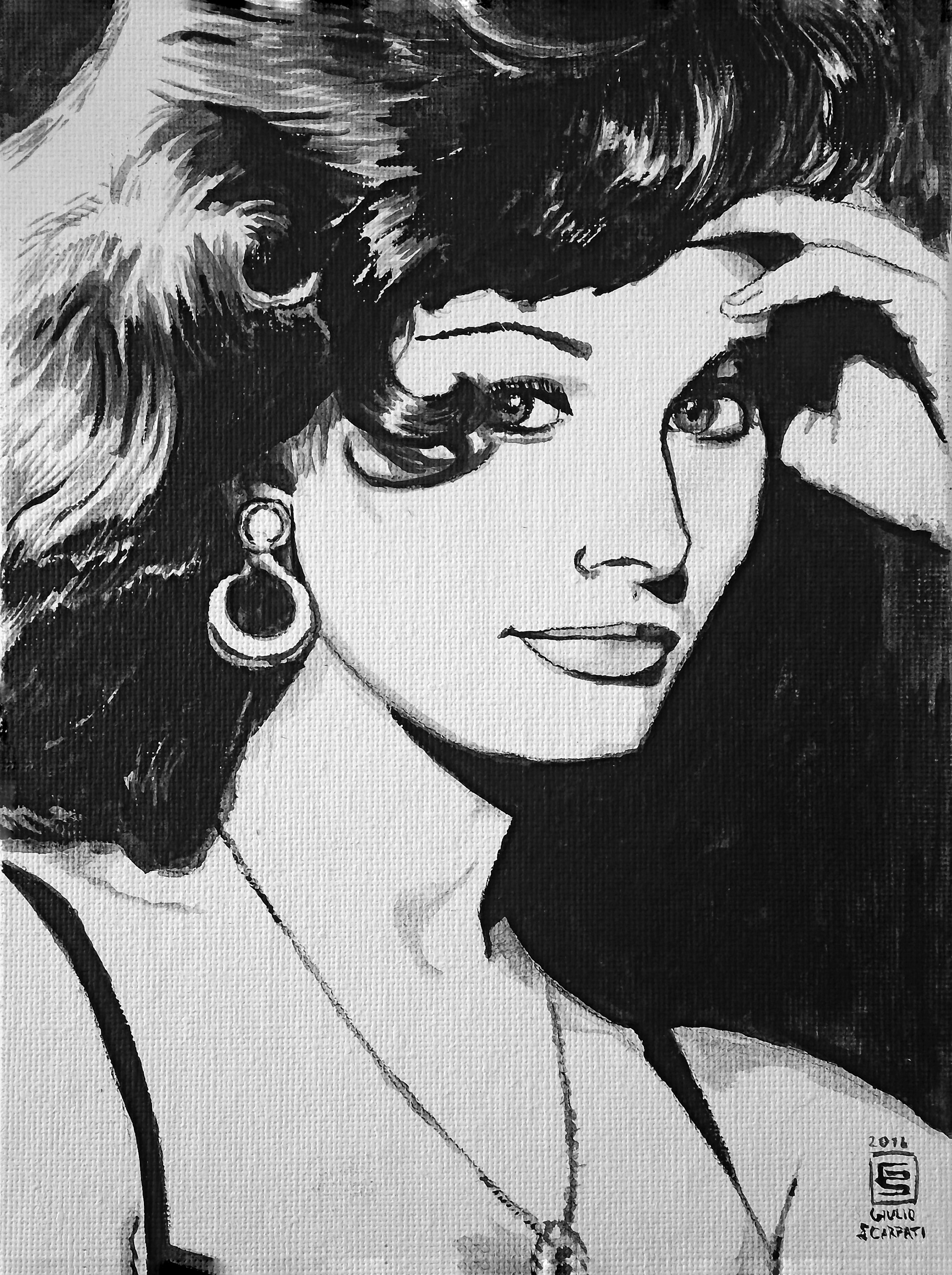 Sofia (2016) | Acrilic on Cardboard Cloth 15x20