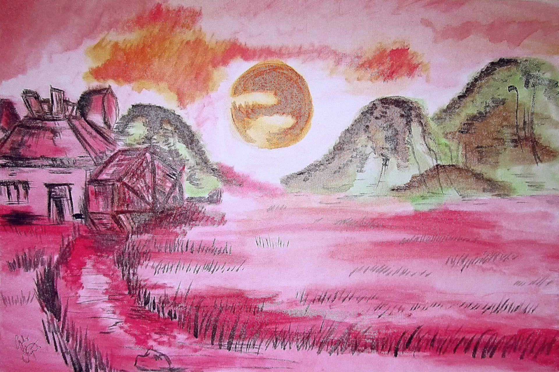 Panorama "Japponese" (2014) | Watercolor on Canvas 40x60