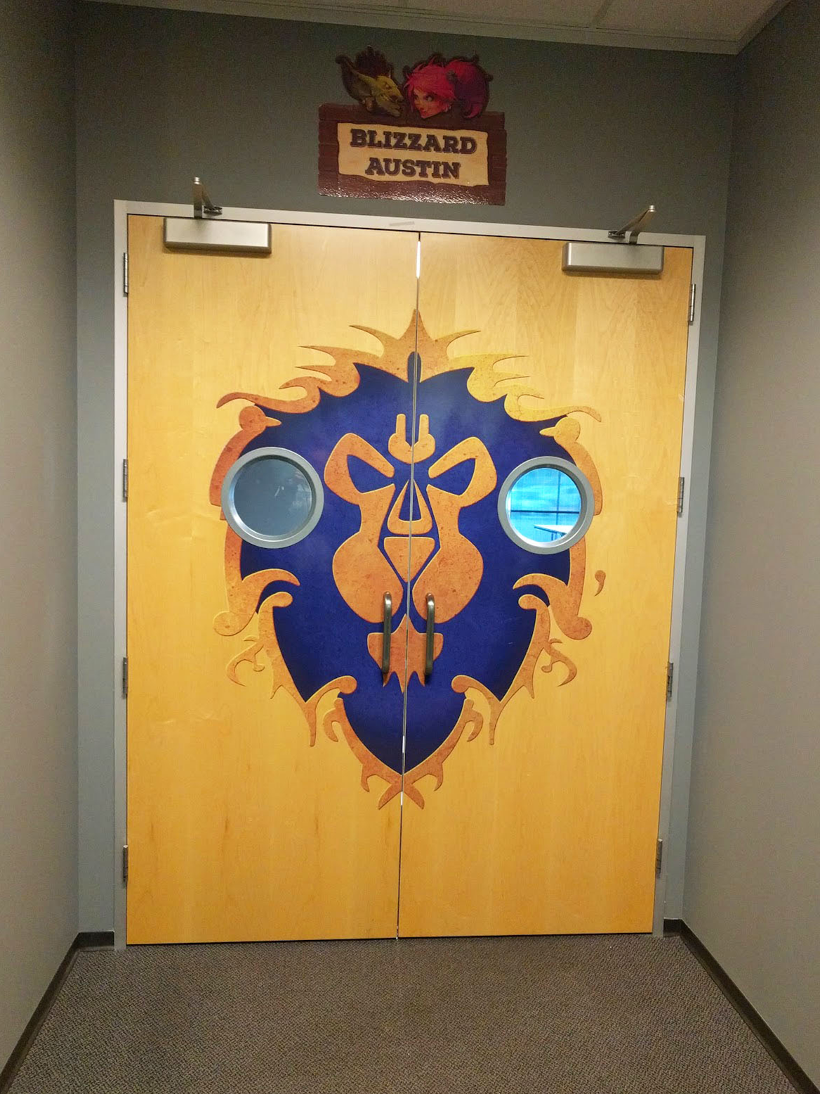 Alliance Themed Interior Door to Garrison Break Room