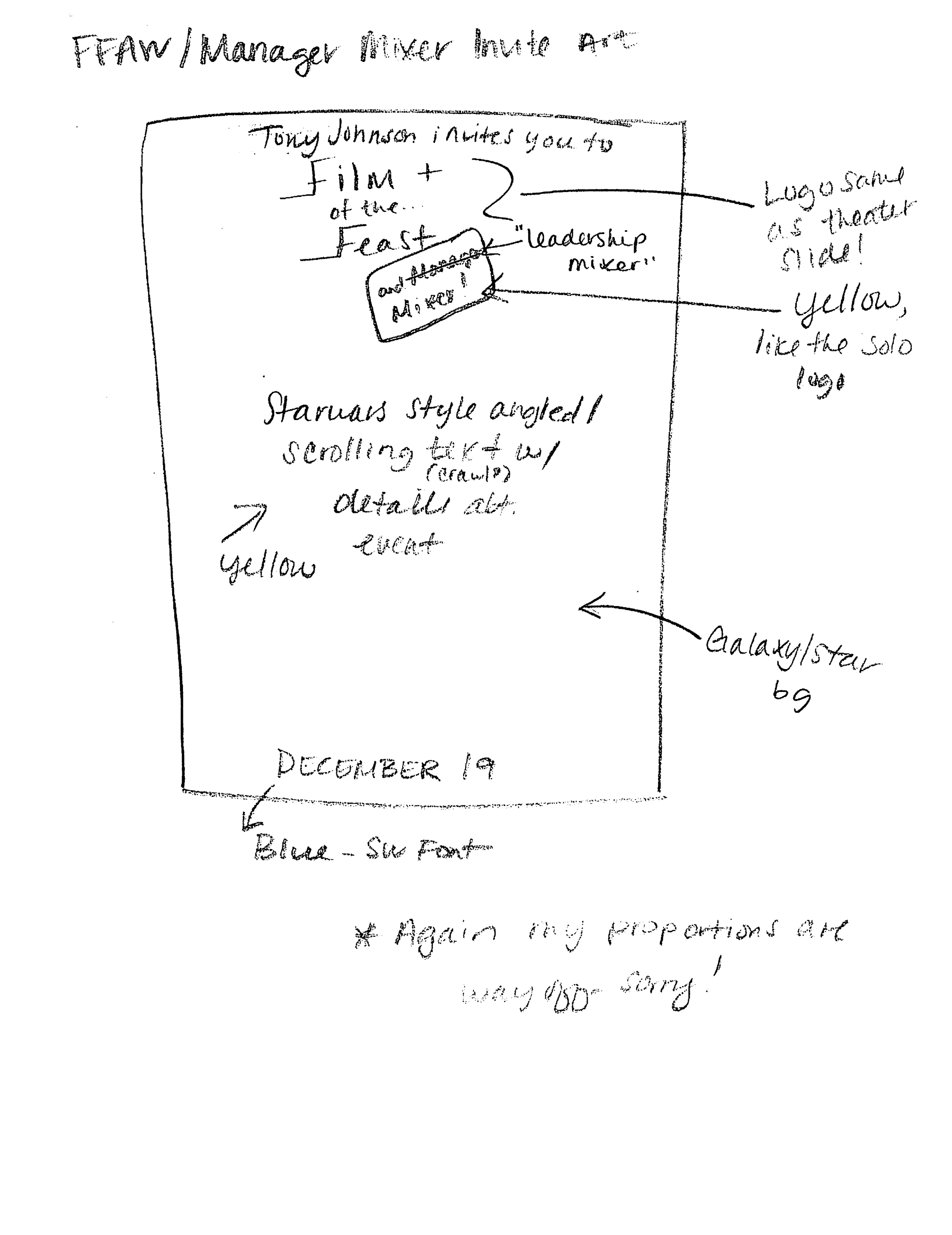 Concept Draft Presented by Events Team Final Result Shown to the Right