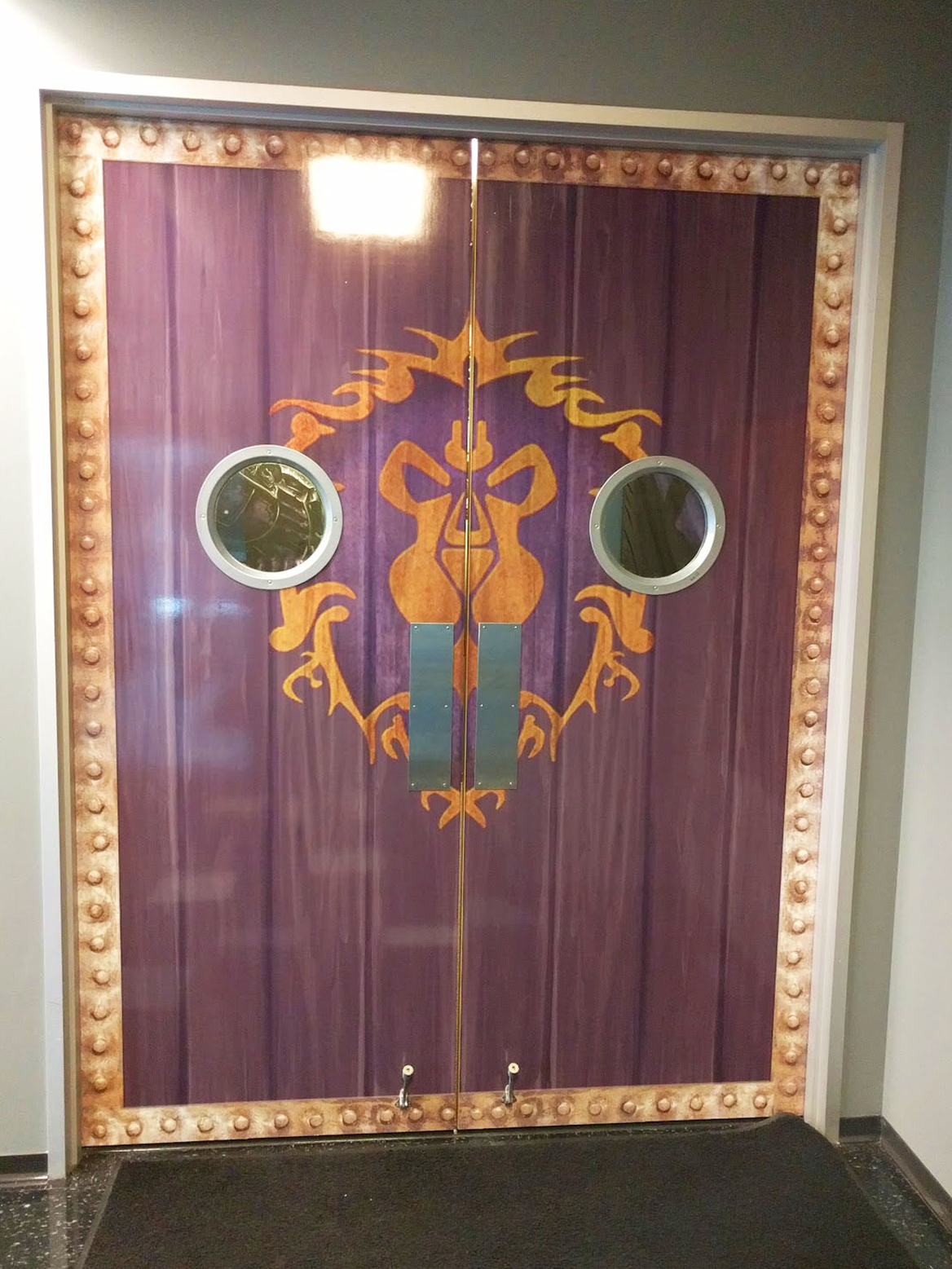 Alliance Themed Exterior Door to Garrison Break Room