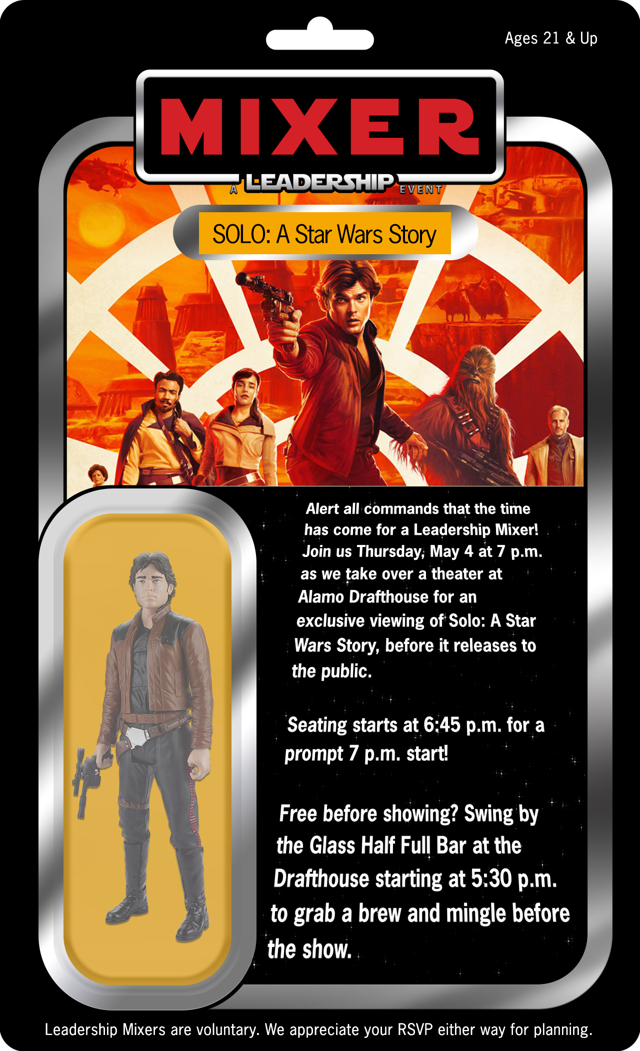 Flyer created for Blizzard Austin Events Team’s Leadership Mixer Event