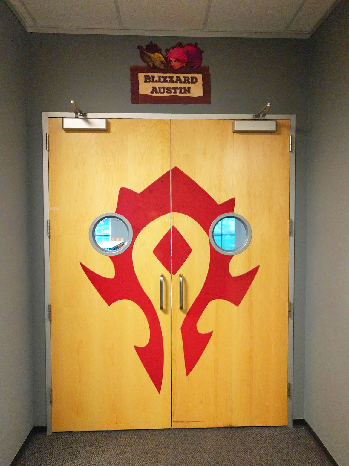 Horde Themed Interior Door to Garrison Break Room