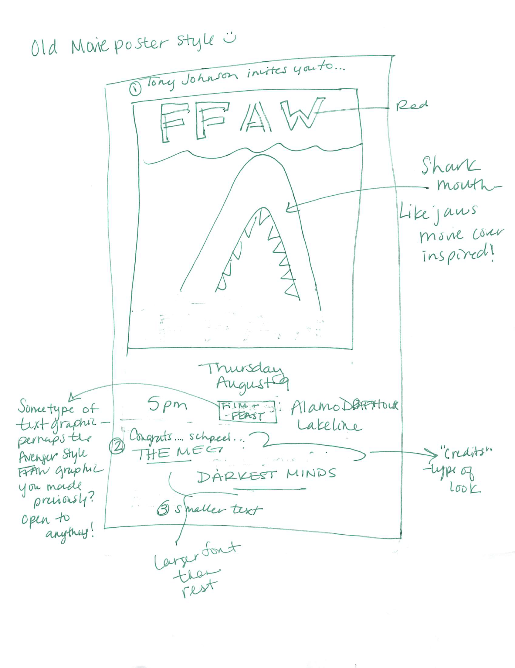 Concept Draft Presented by Events Team Final Result Shown to the Right