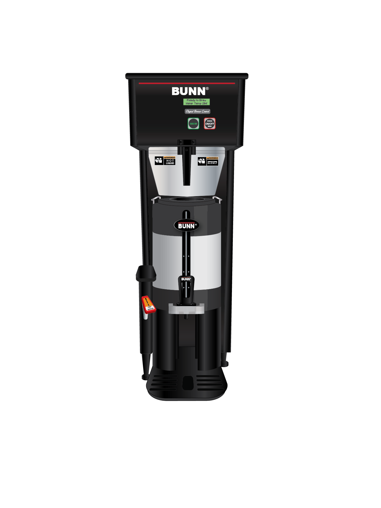 Illustration of Coffee Maker for graphical instruction poster.