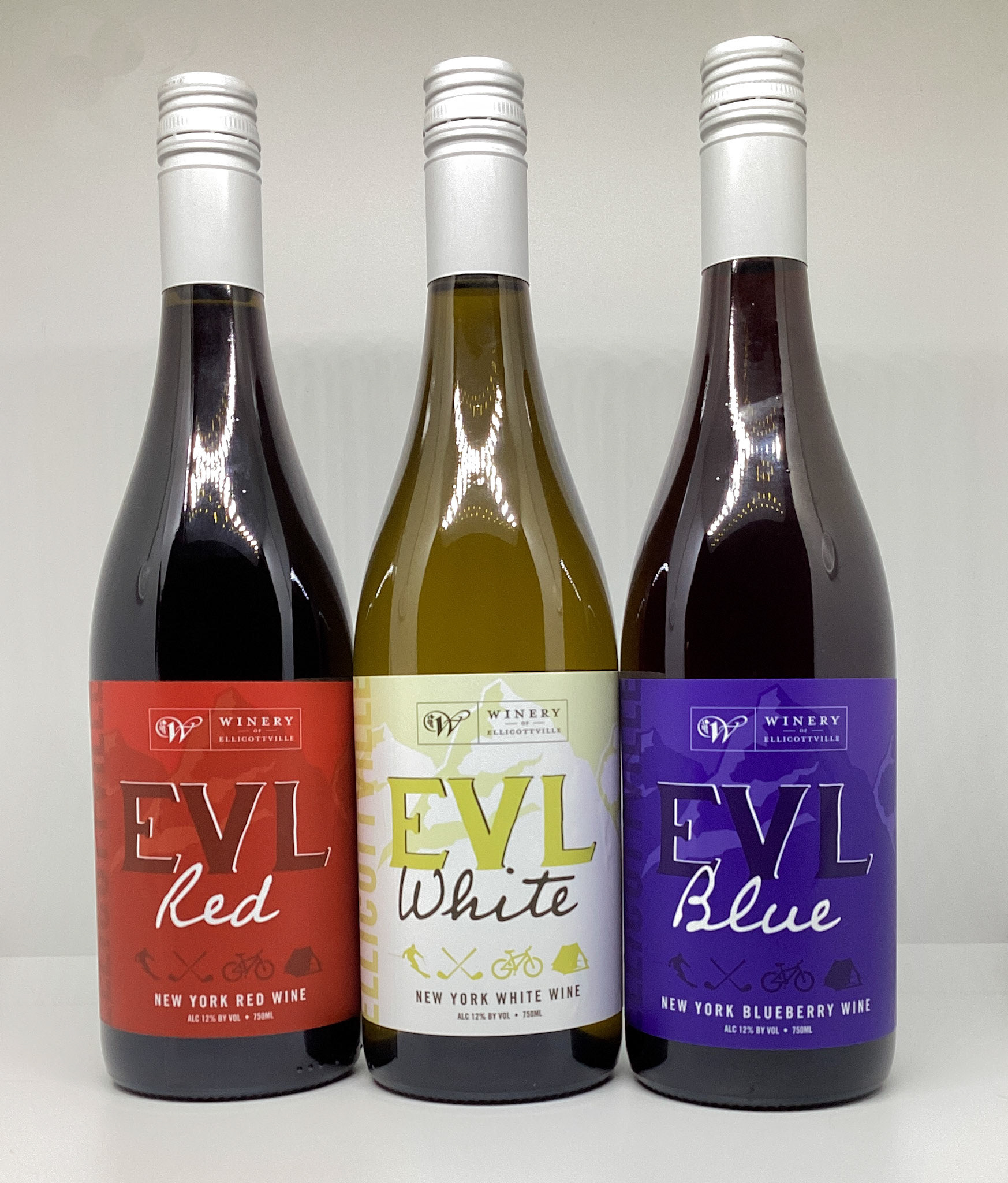 The Winery of Ellicottville's new labels for it's signature blends