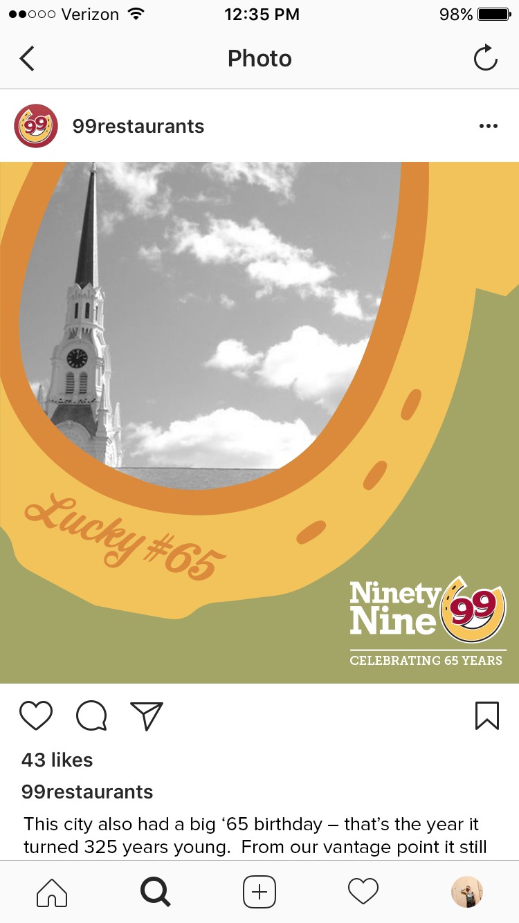 sample instagram (mobile) post with green background