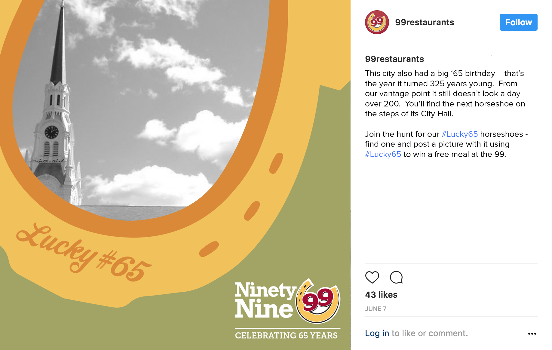 sample instagram (desktop) post with green background