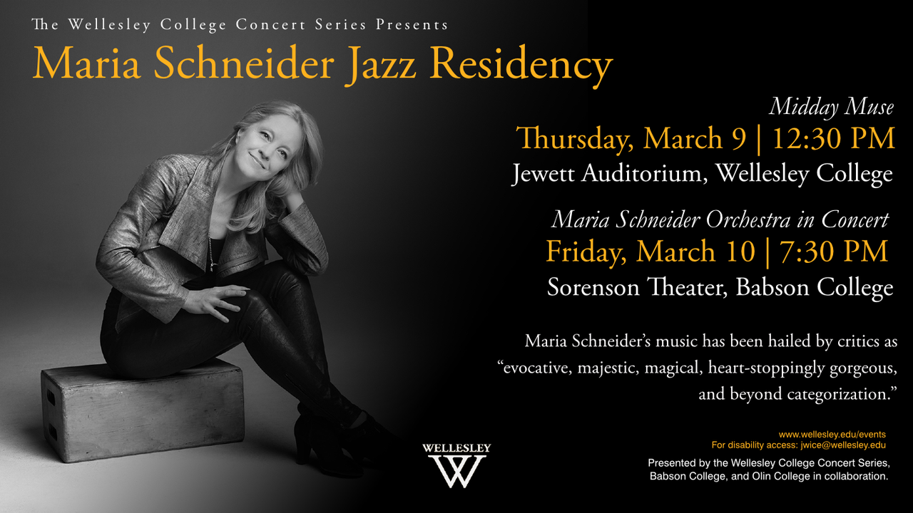poster advertising Maria Schneider Jazz Residency