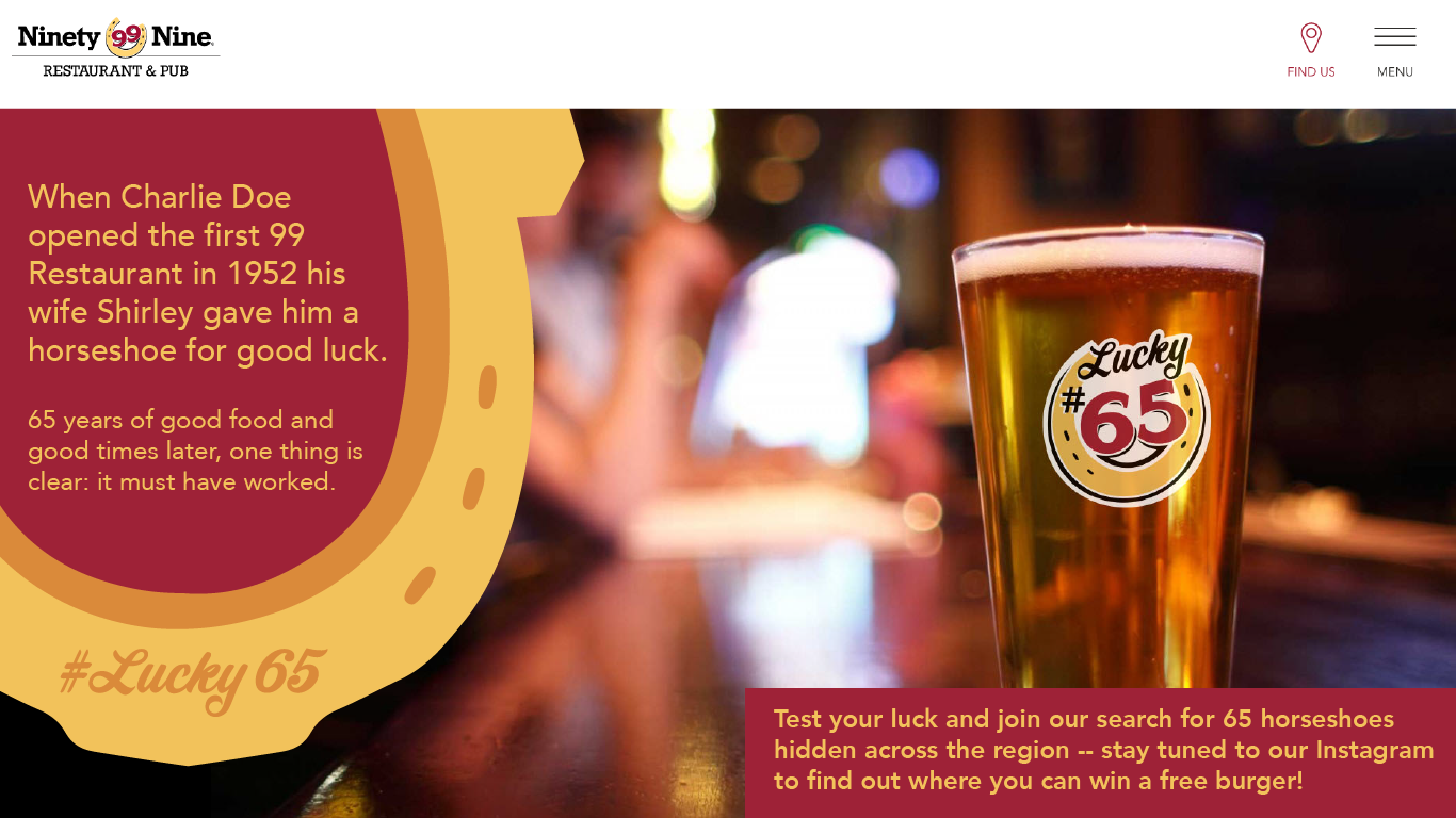 design for temporary splash page on 99 website