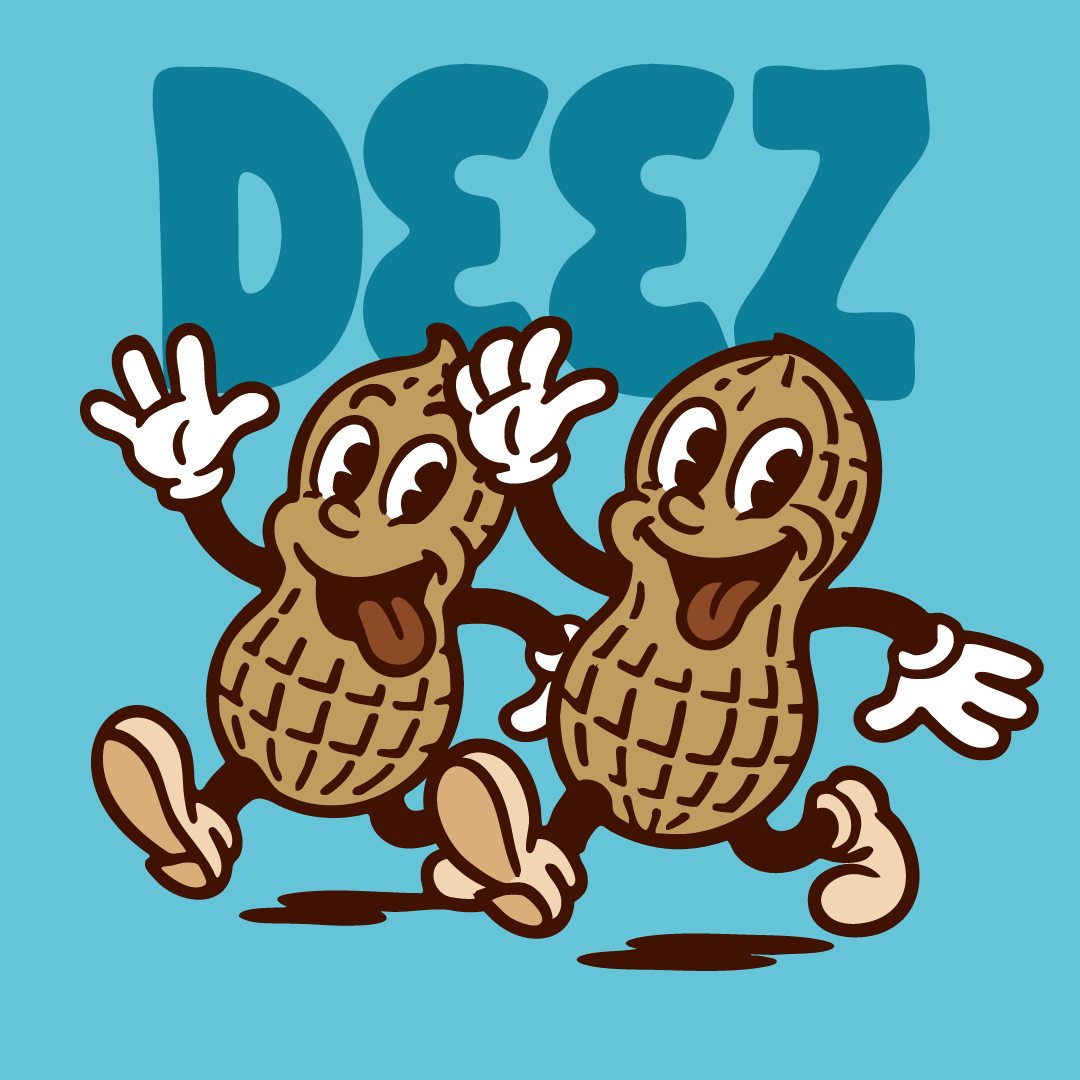 fun food illustration of peanuts