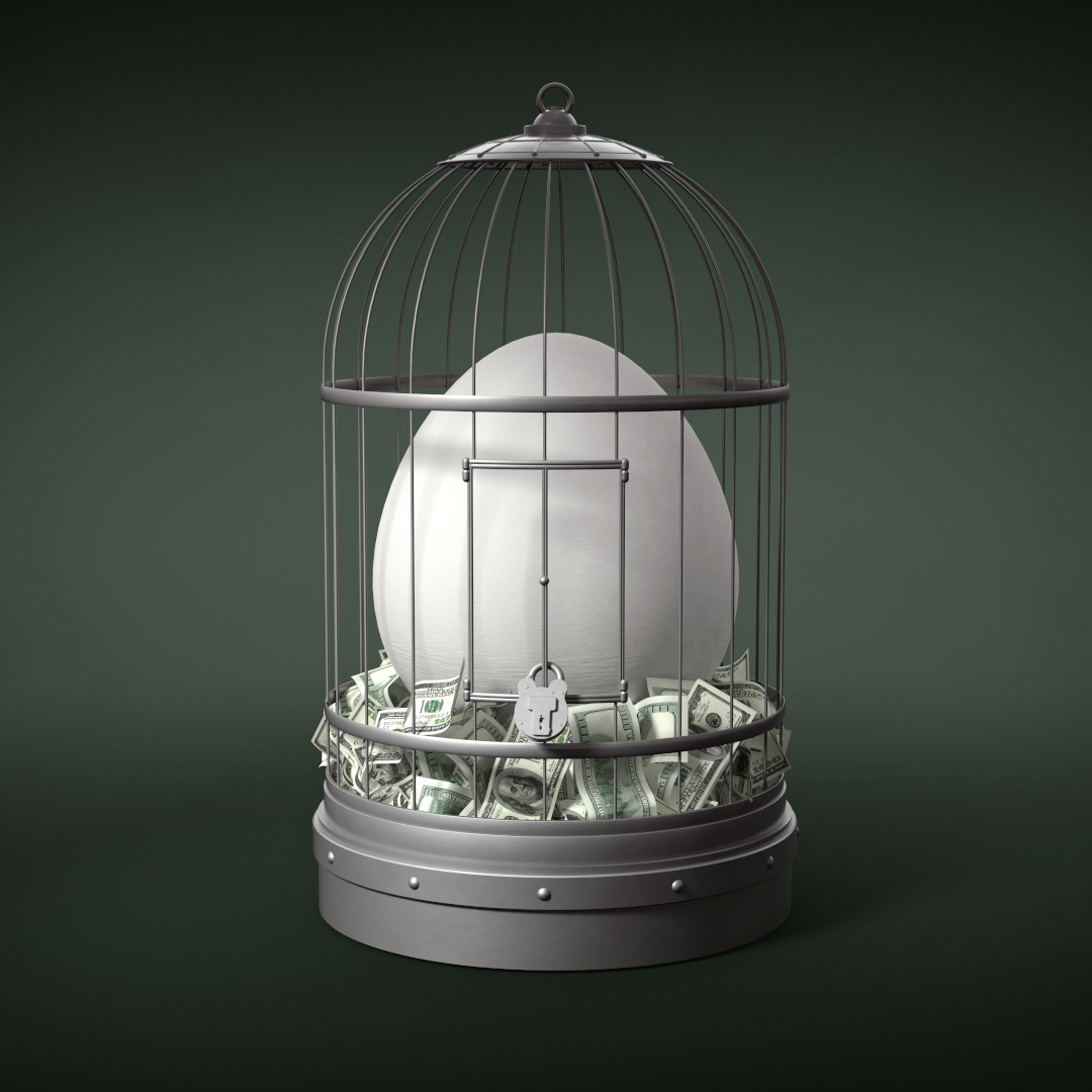 3d editorial illustration on retirement topic