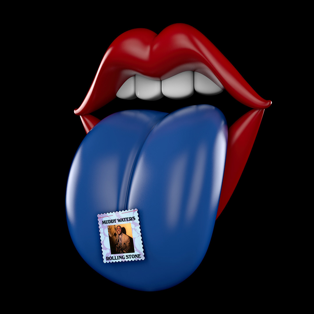3d update of the famous Rolling Stones lips and tongue logo