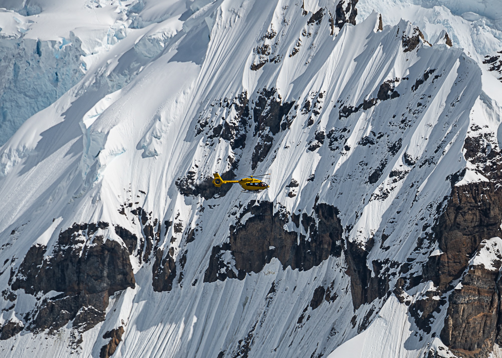 The Ship Helicopter Going on an Expedition