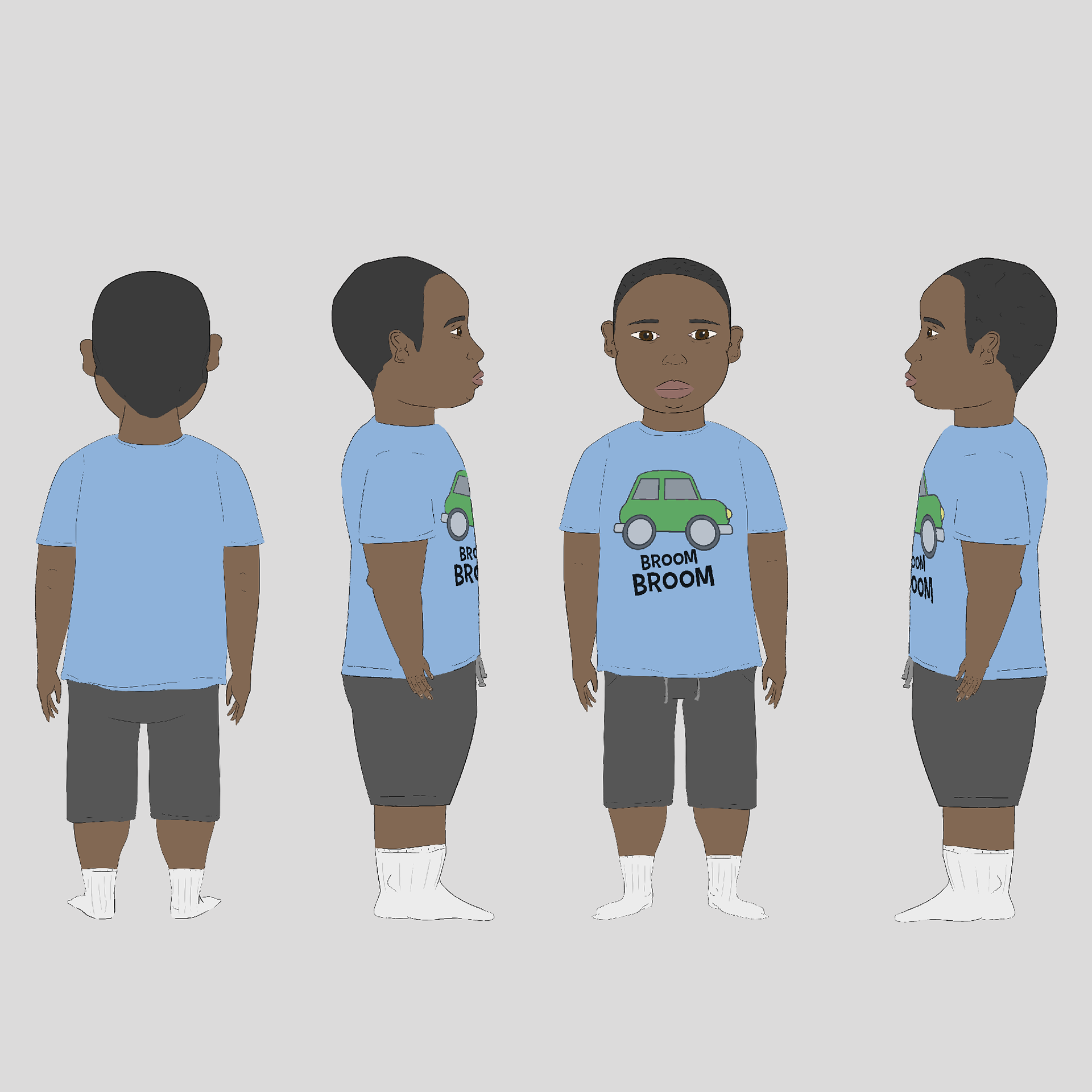 Lennox, front, back and side views