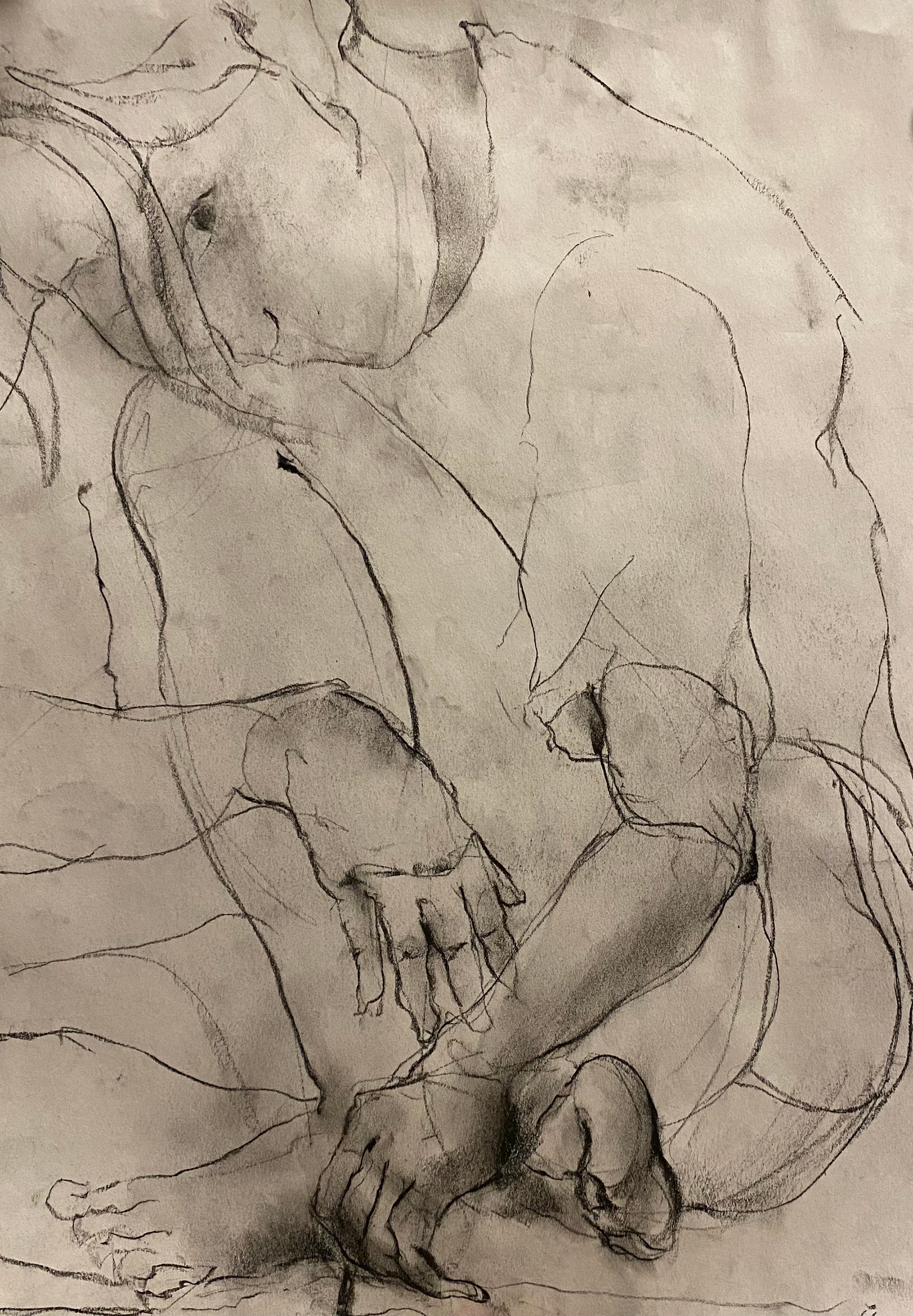 2021, Charcoal on newsprint, 24X36"