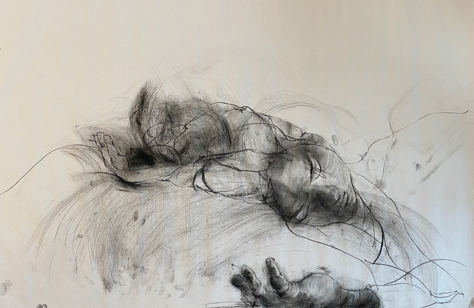 2021, Charcoal on newsprint, 24X36"