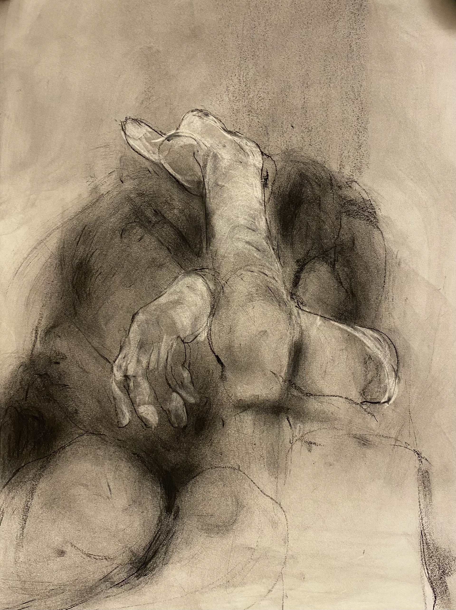 2021, Charcoal on newsprint, 24X36"