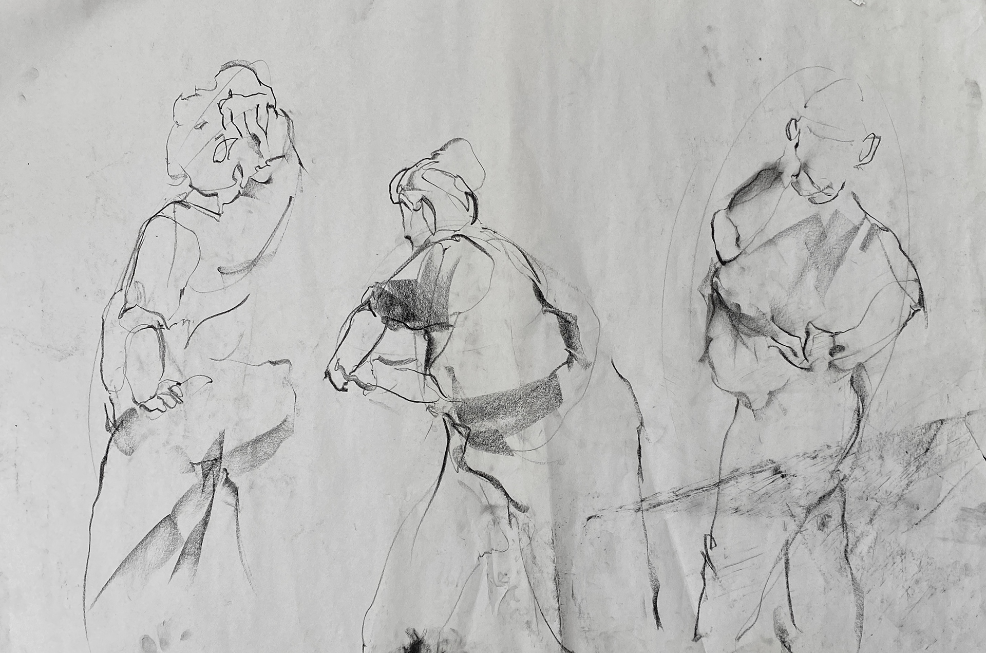 2021, Charcoal on newsprint, 24X36"