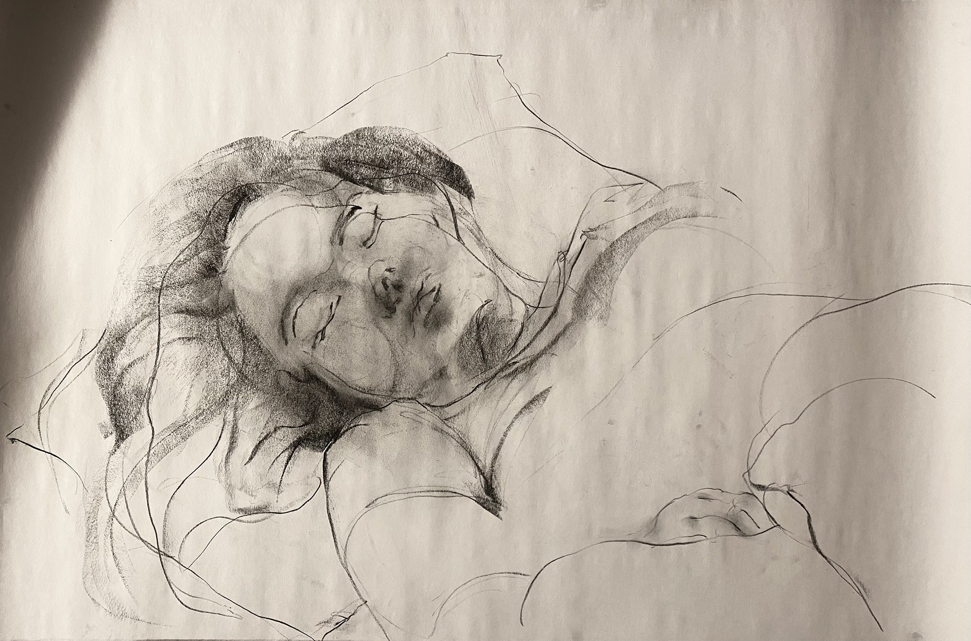 2021, Charcoal on newsprint, 24X36"