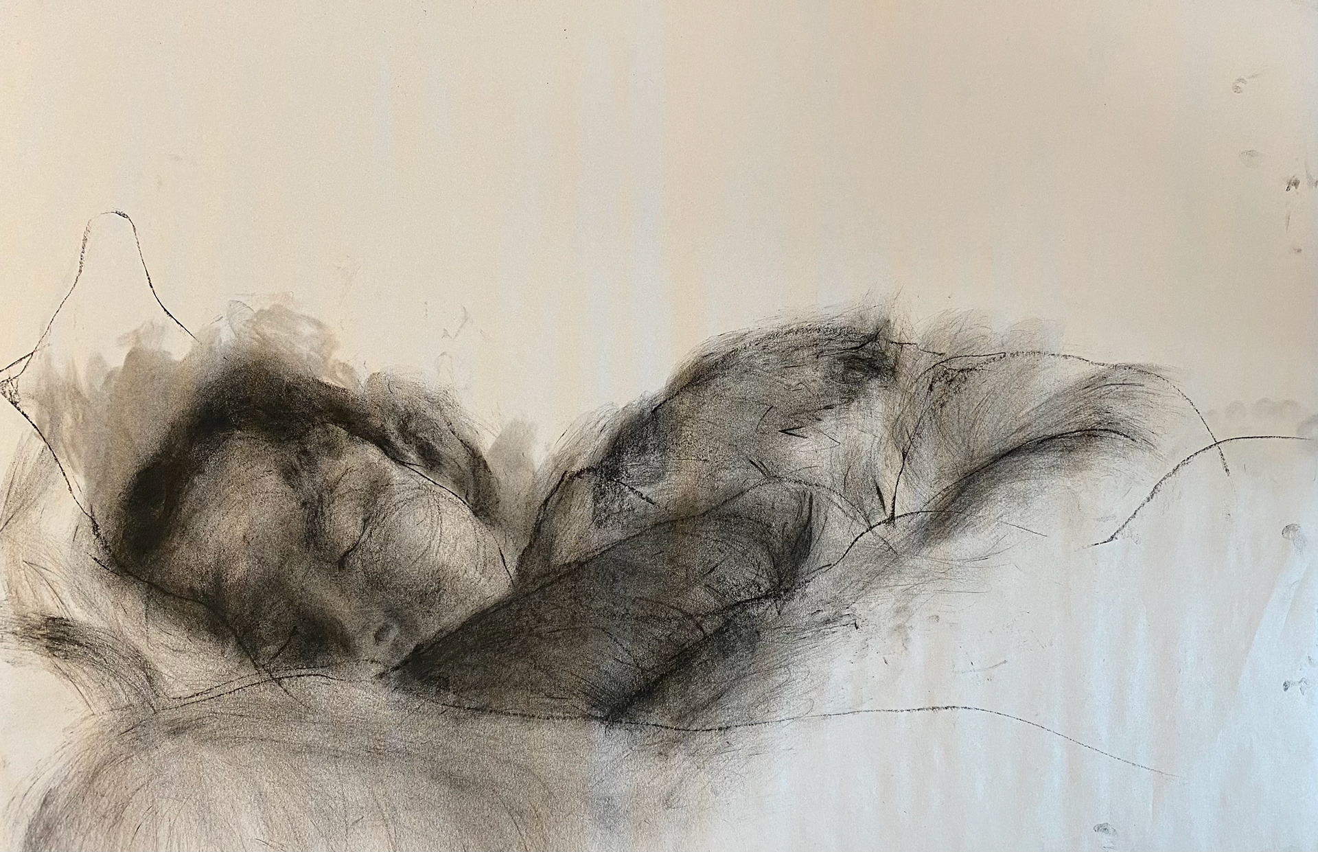 2021, Charcoal on newsprint, 24X36"