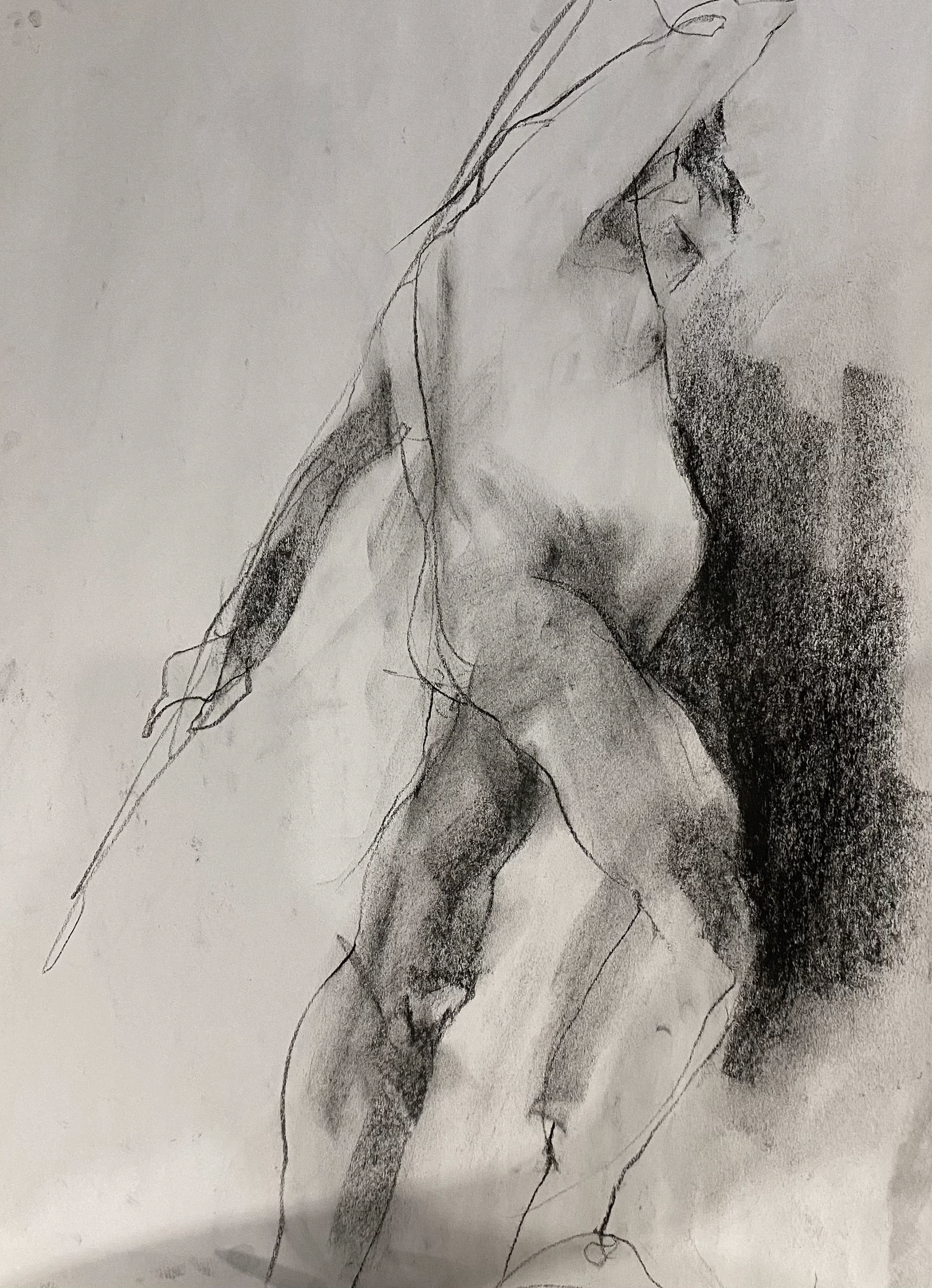2022, Charcoal on newsprint, 24X36"