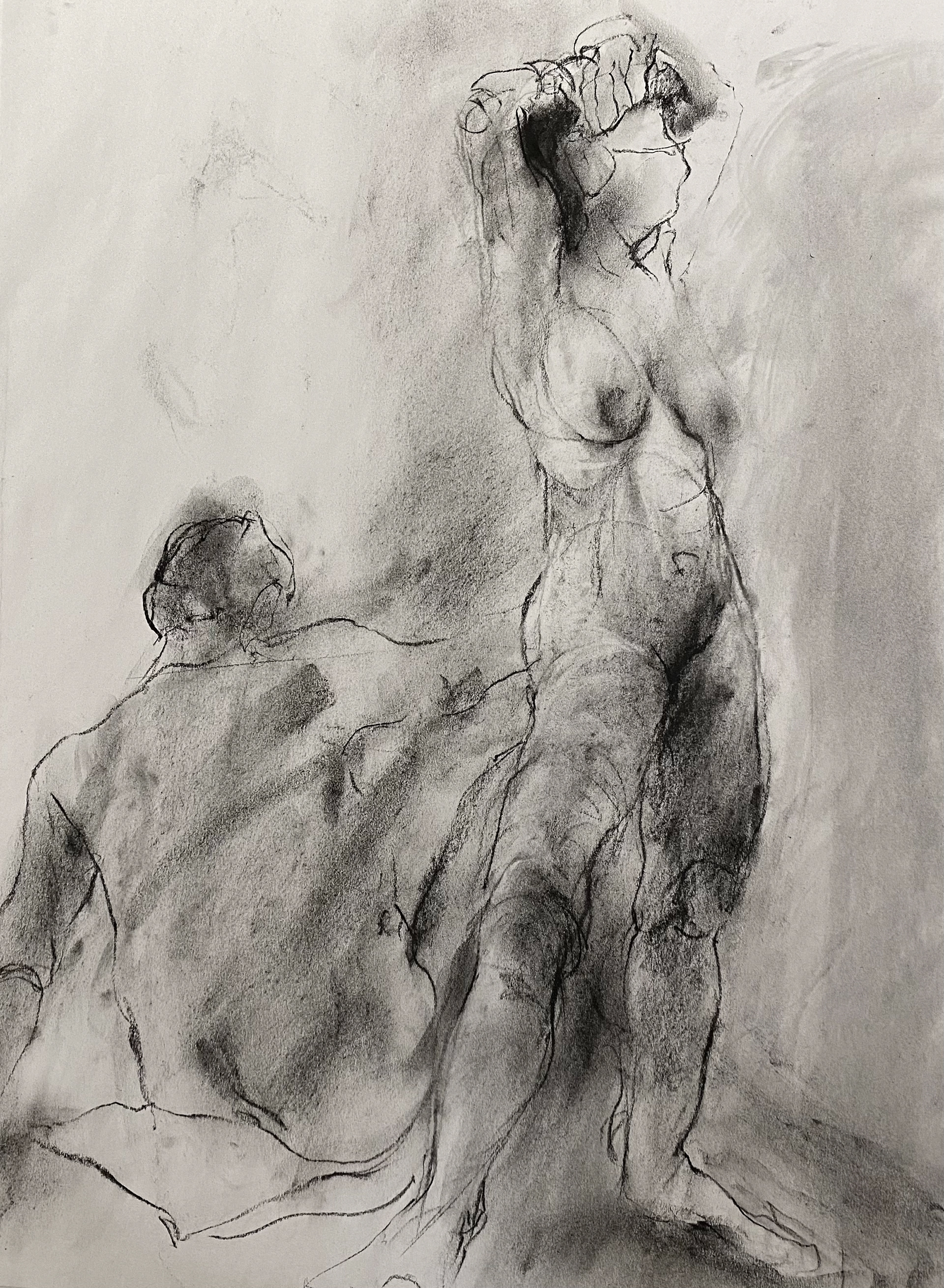 2021, Charcoal on newsprint, 24X36"