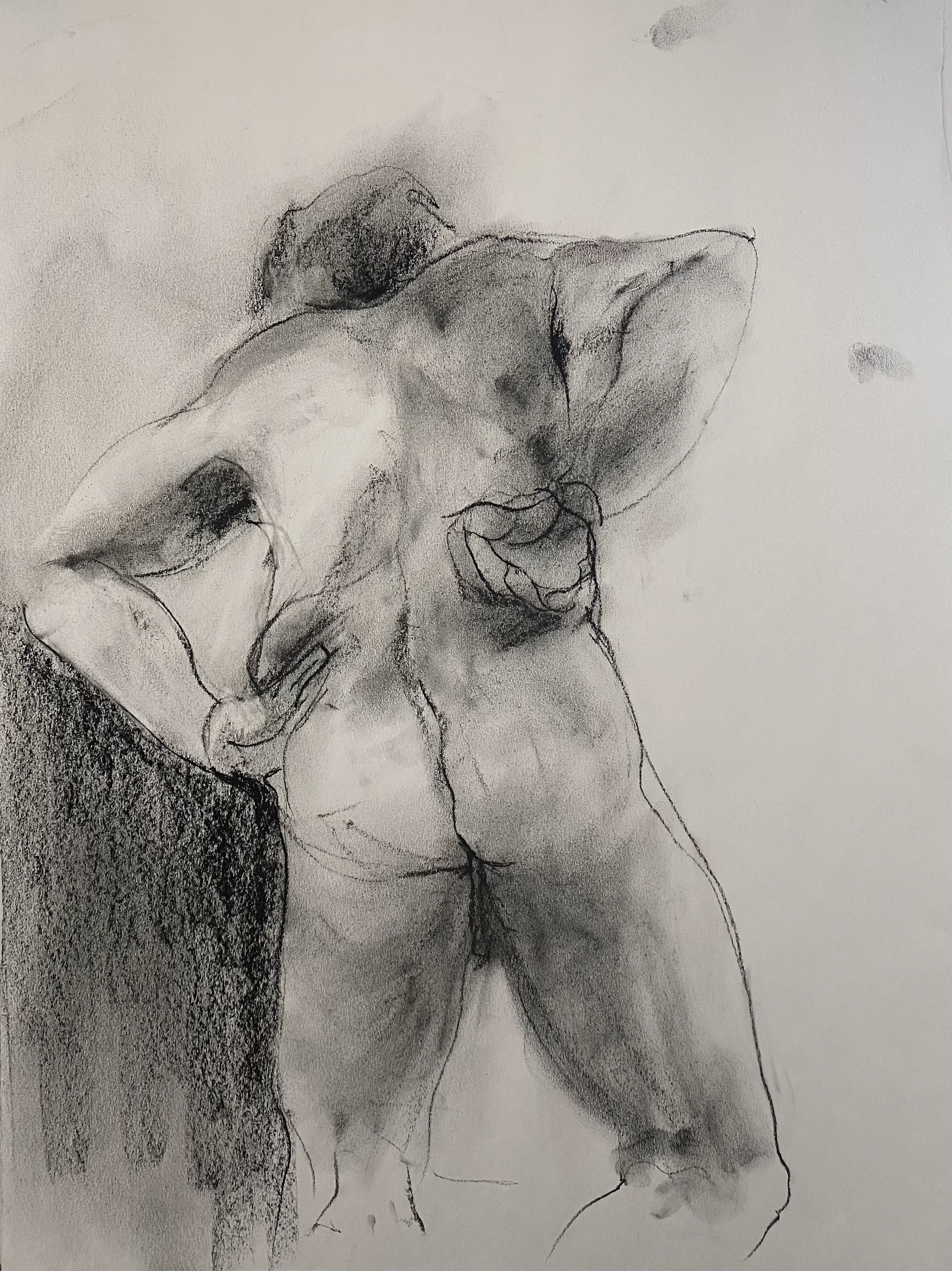2021, Charcoal on newsprint, 24X36"