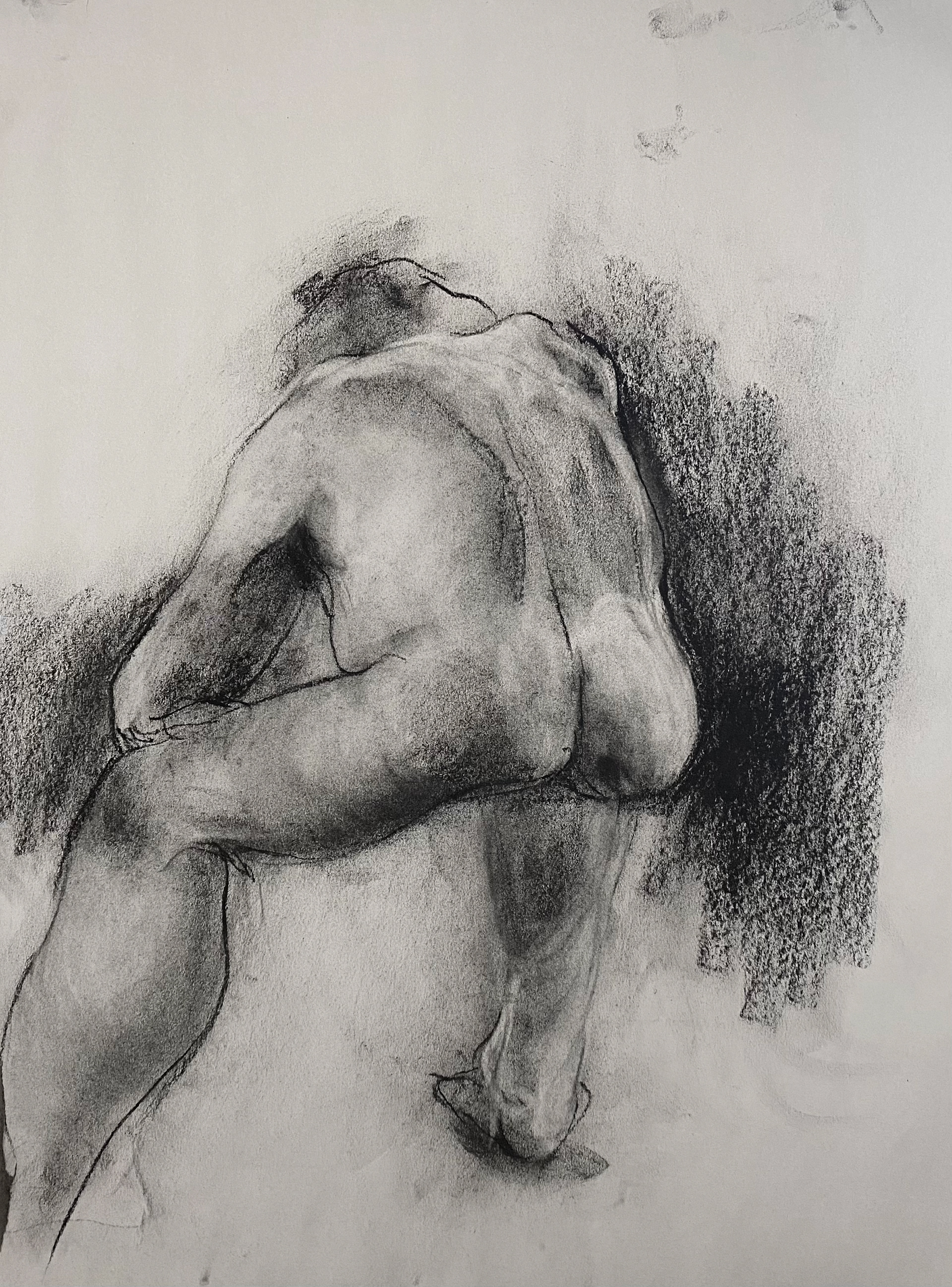 2021, Charcoal on newsprint, 24X36"