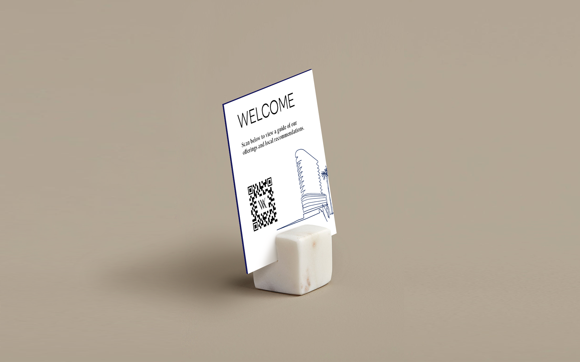 In-room card for Digital Guest Services Directory