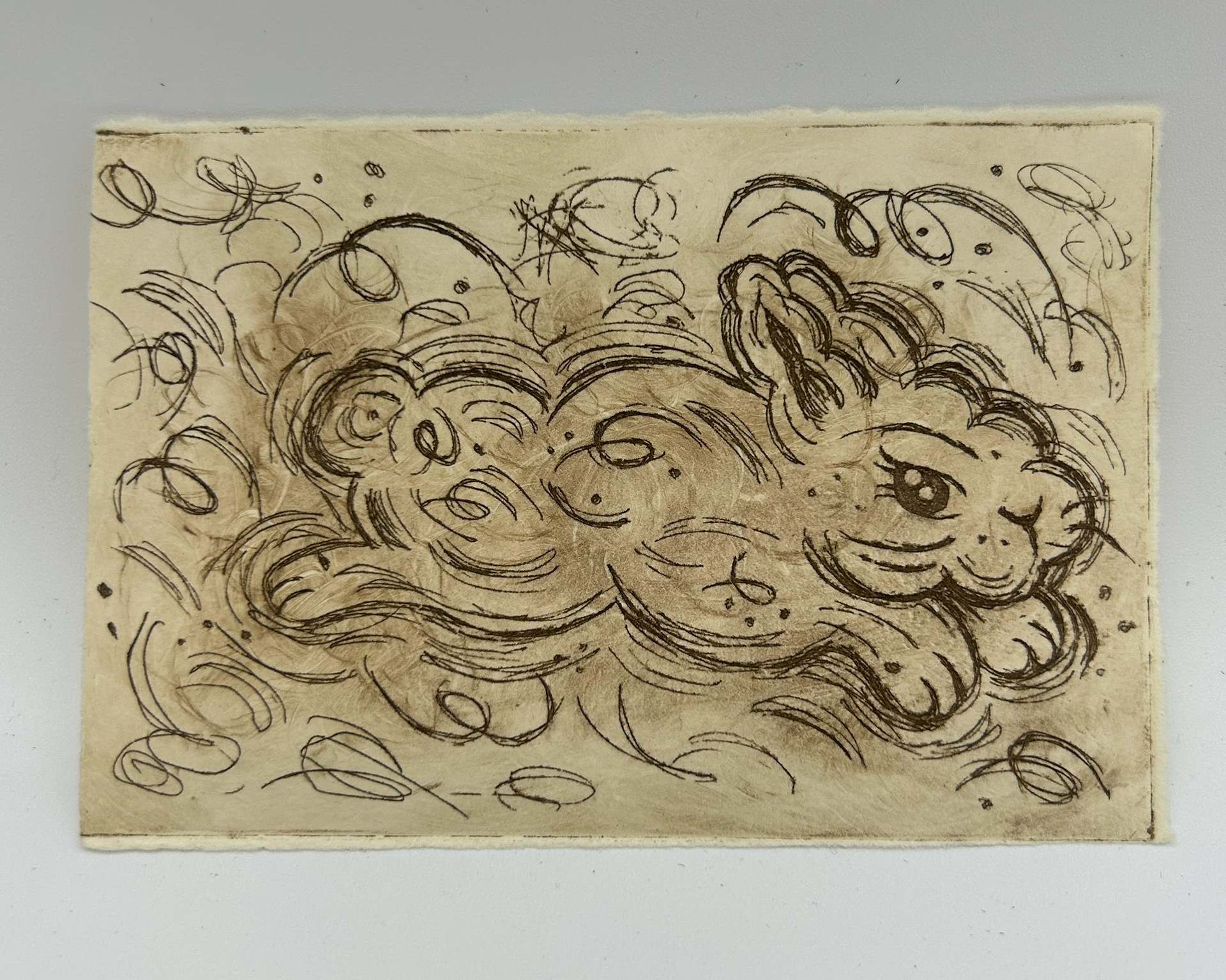 Dust Bunny - Copper plate etching