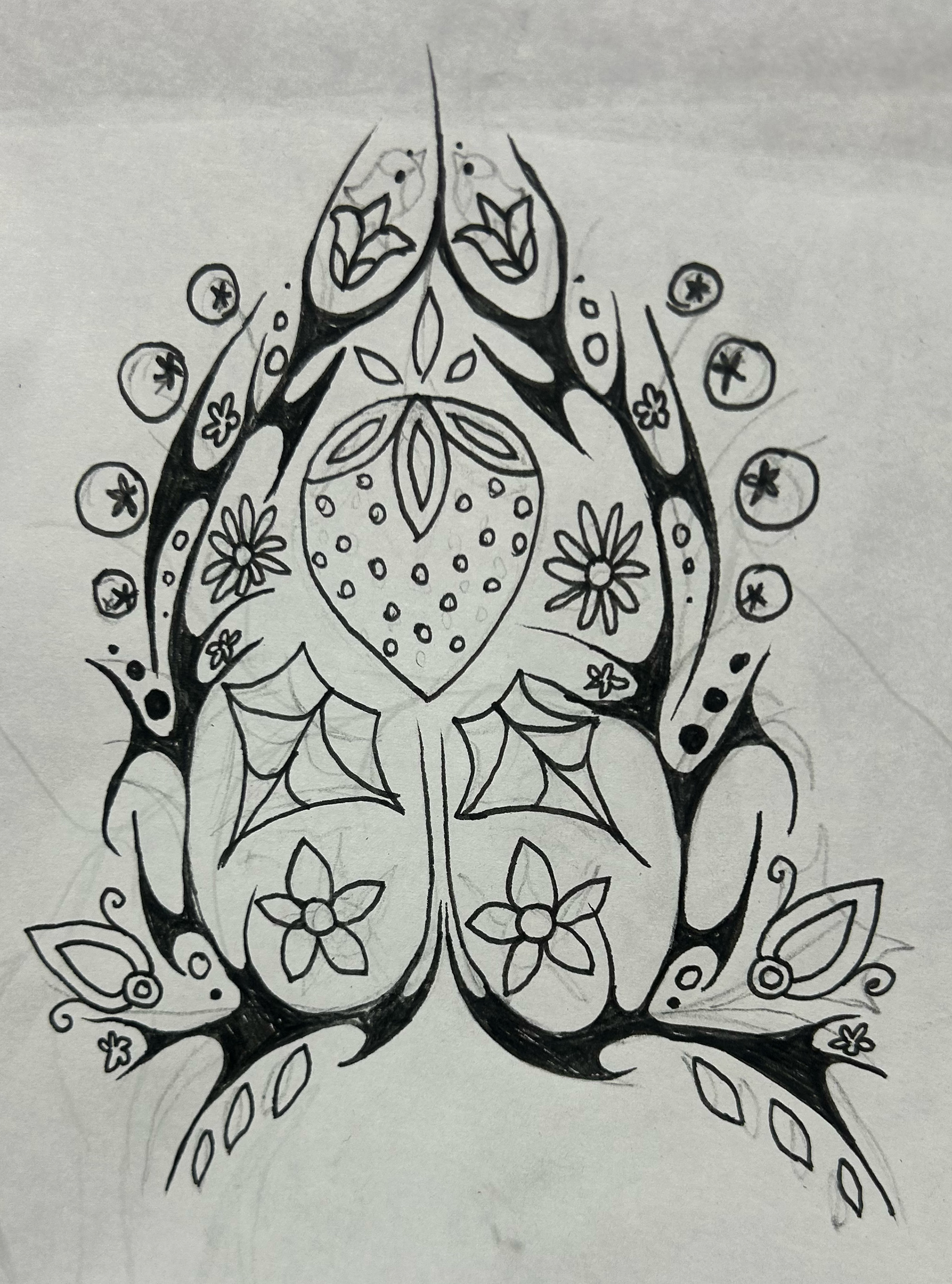 cybersigilism inspired floral design