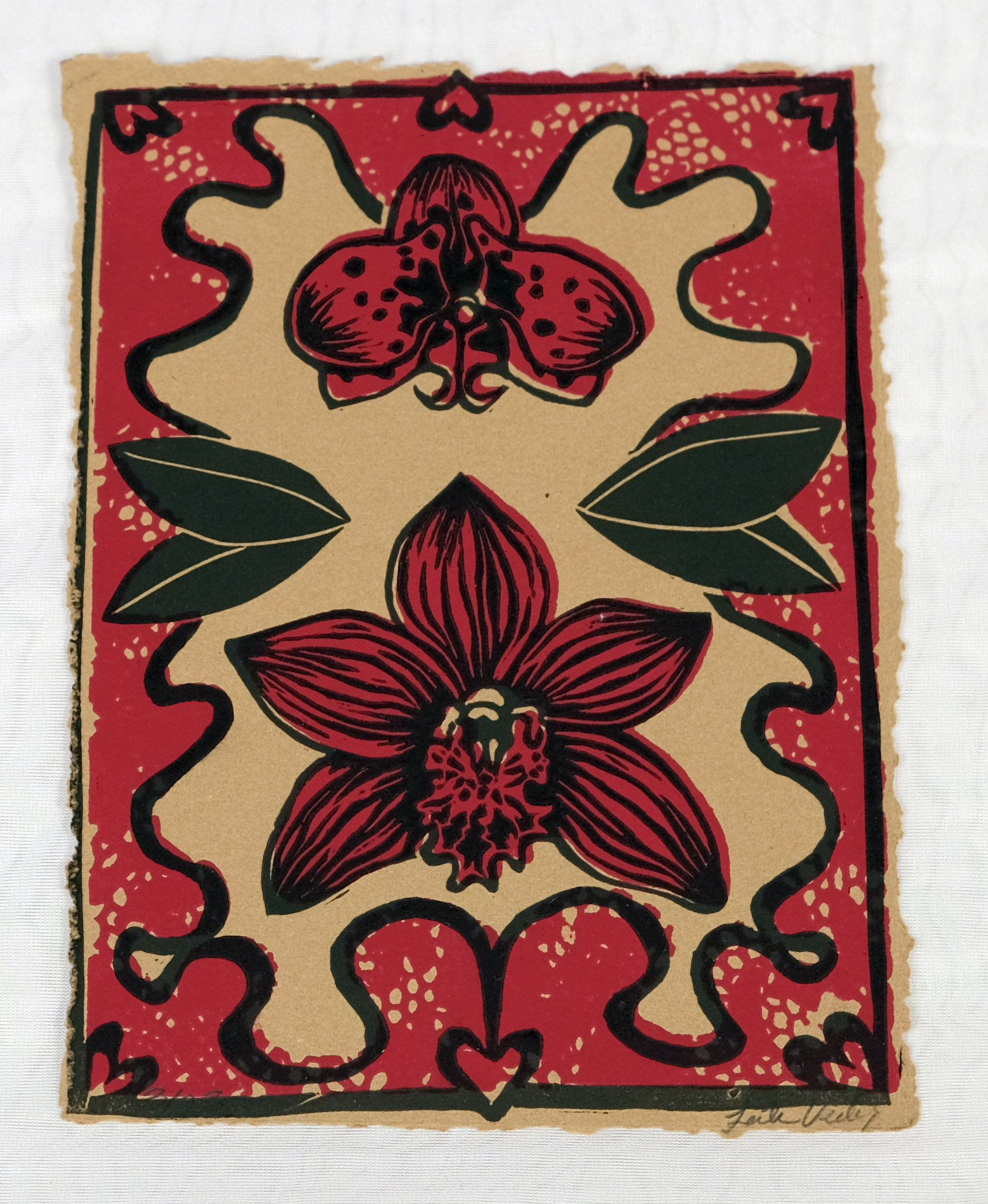 The Lovers (back) - Serigraph and Relief